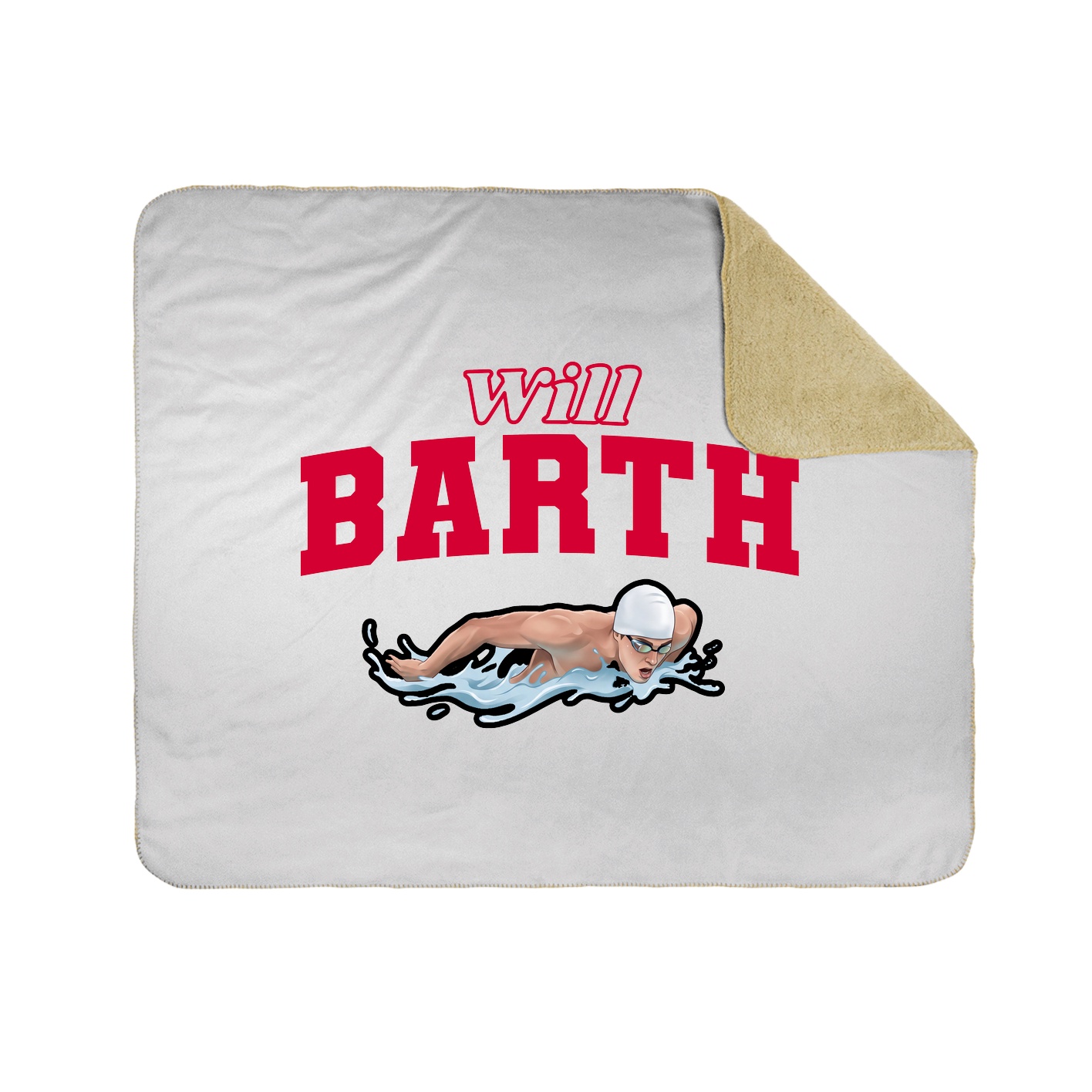 Throw Blanket — Name Arch in White