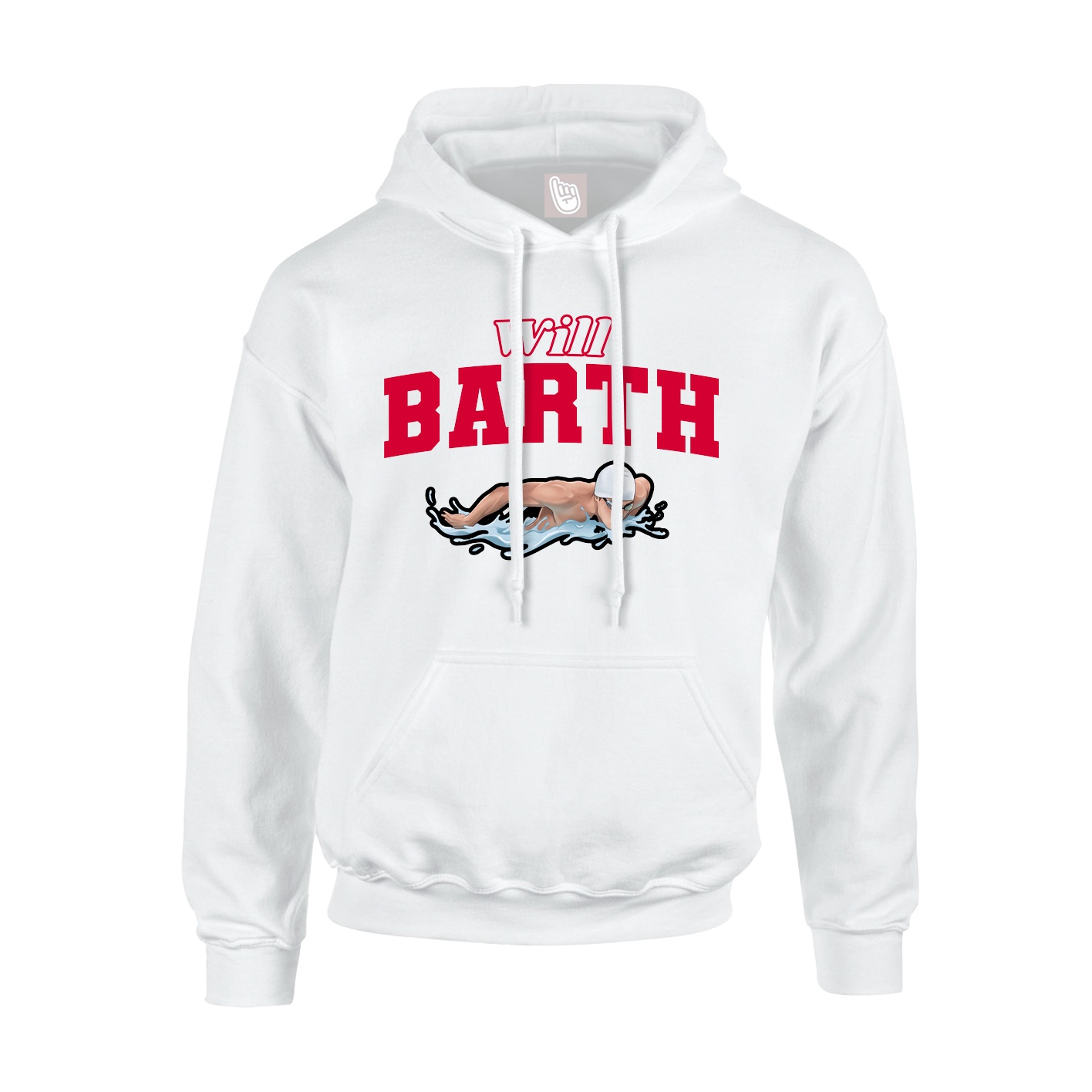 Hoodie — Name Arch in White