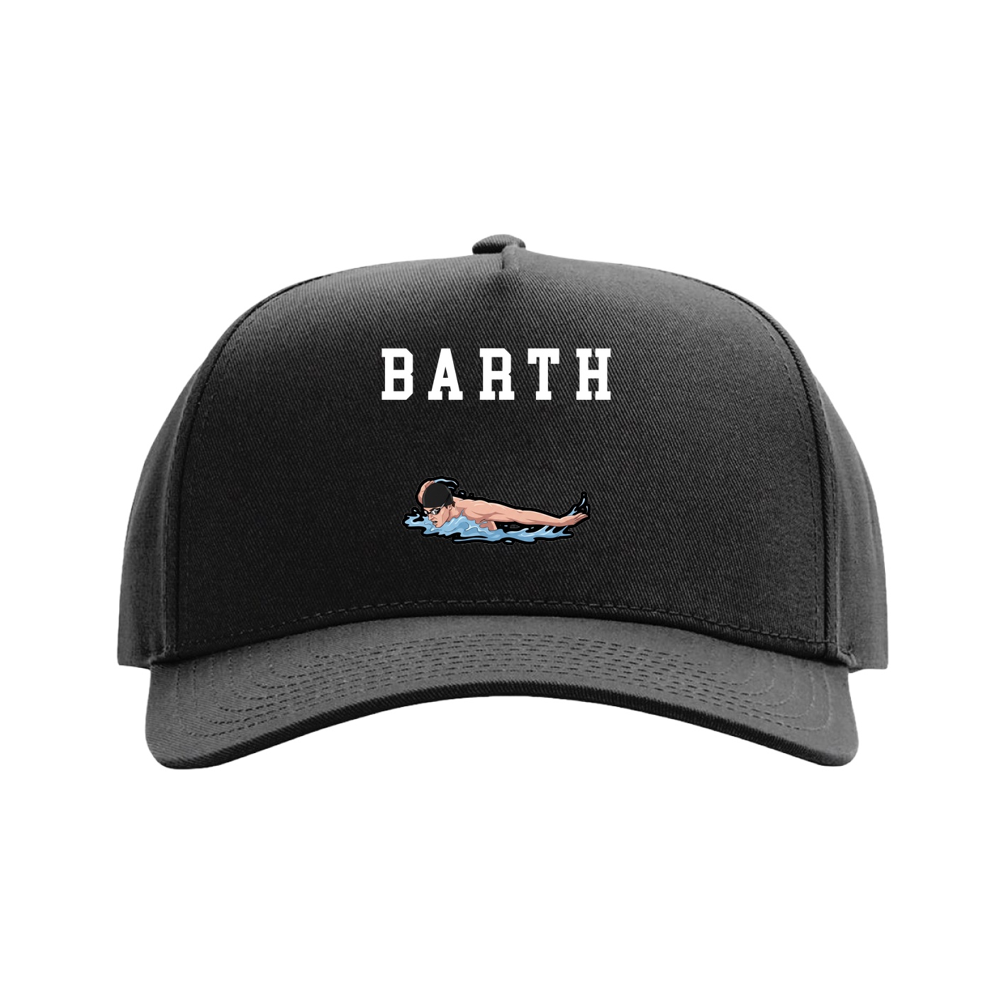 Full Fabric Five-Panel Champ Cap — Shirsey in Black