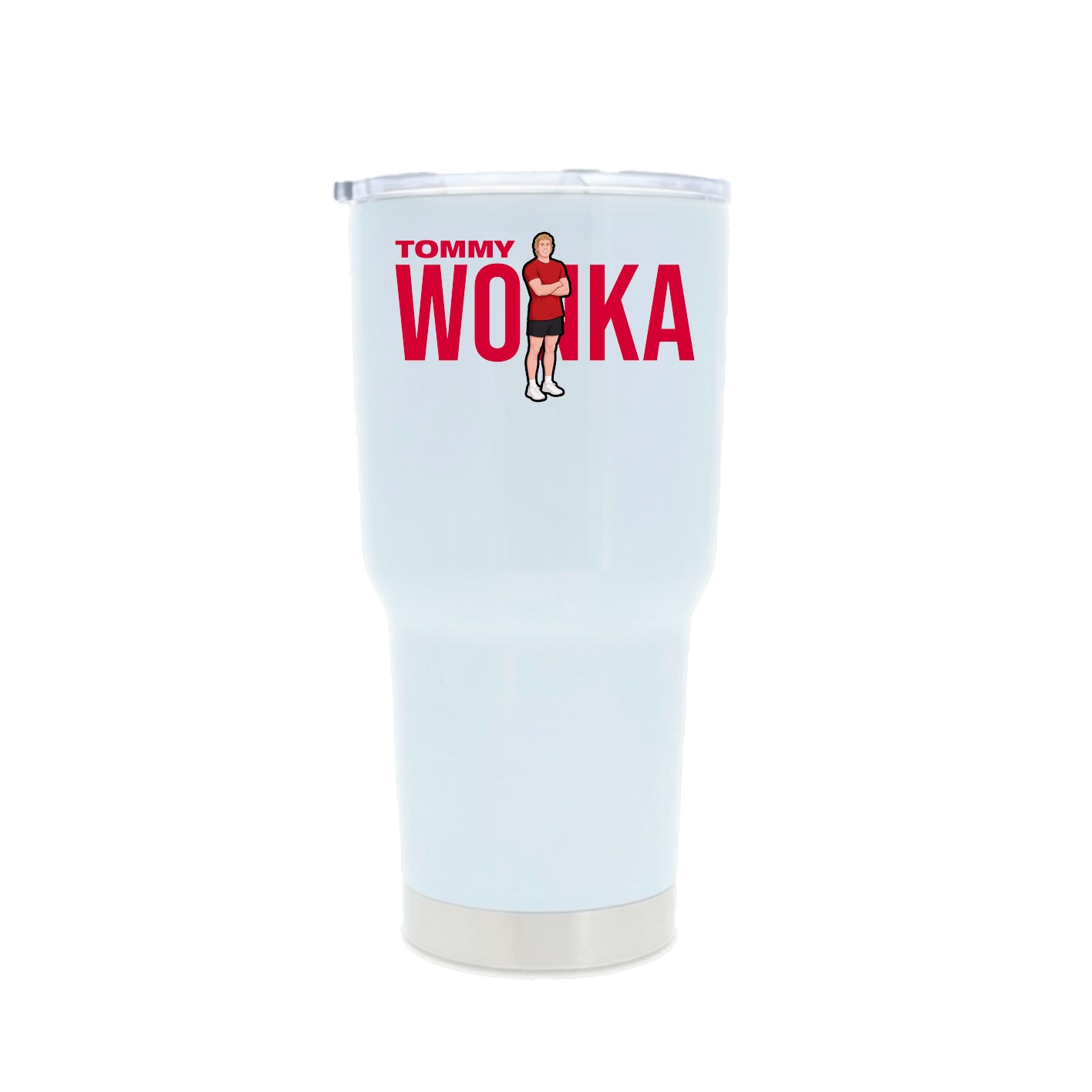 30oz Stainless Steel Tumbler — Player Name in White