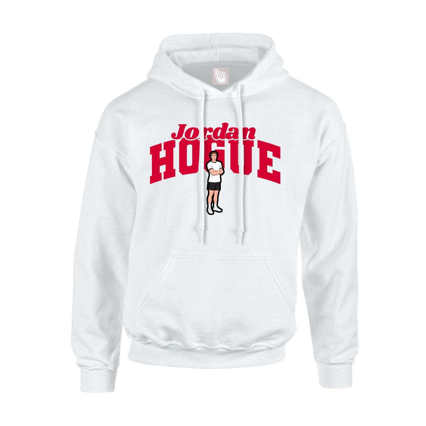 Hoodie — Signature Arch in White