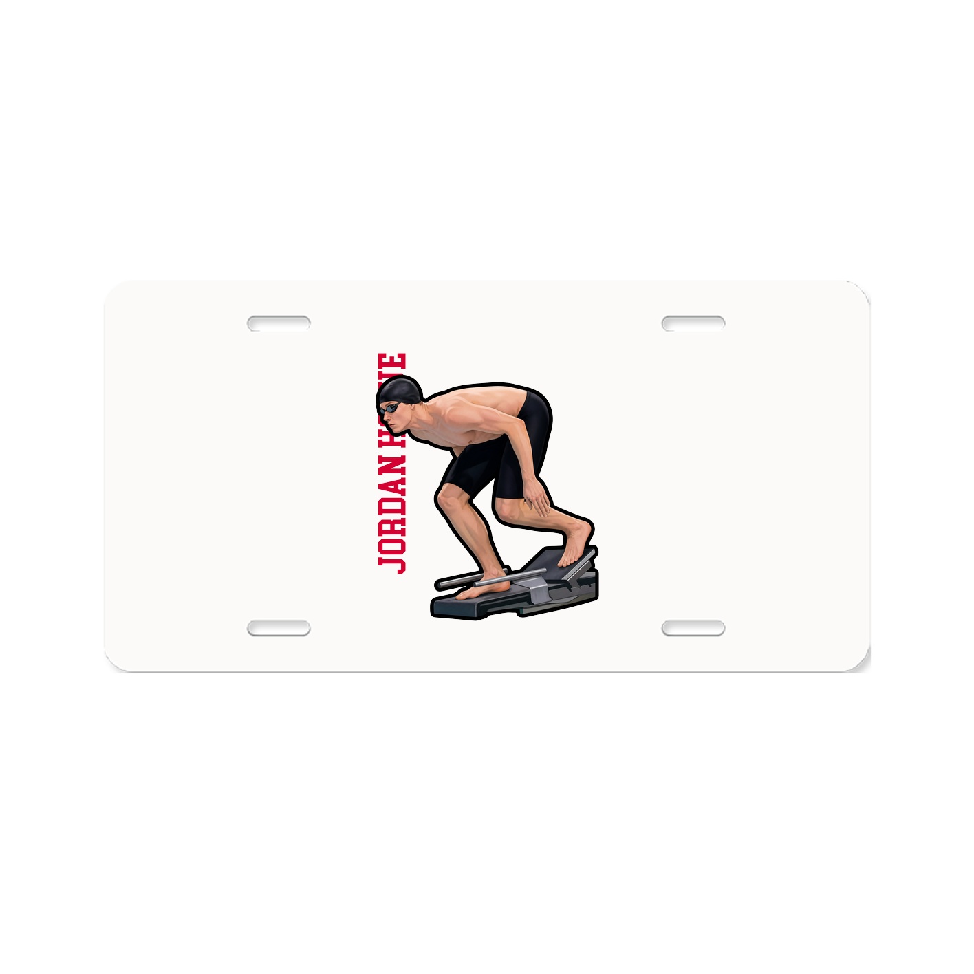 License Plate — Name Vertical in Classic