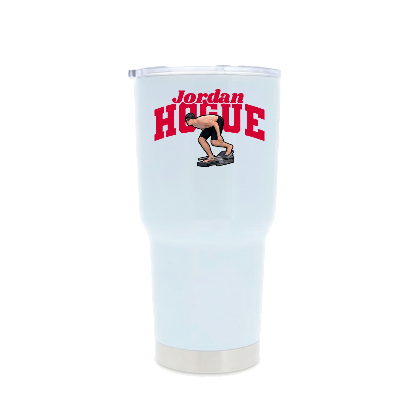 30oz Stainless Steel Tumbler — Signature Arch in White