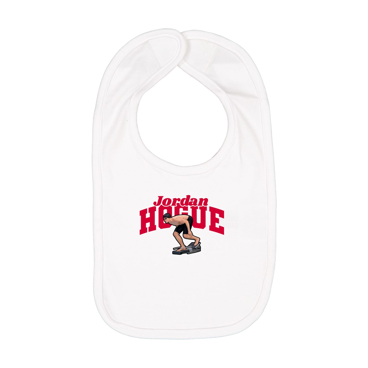 Infant Bib — Signature Arch in White