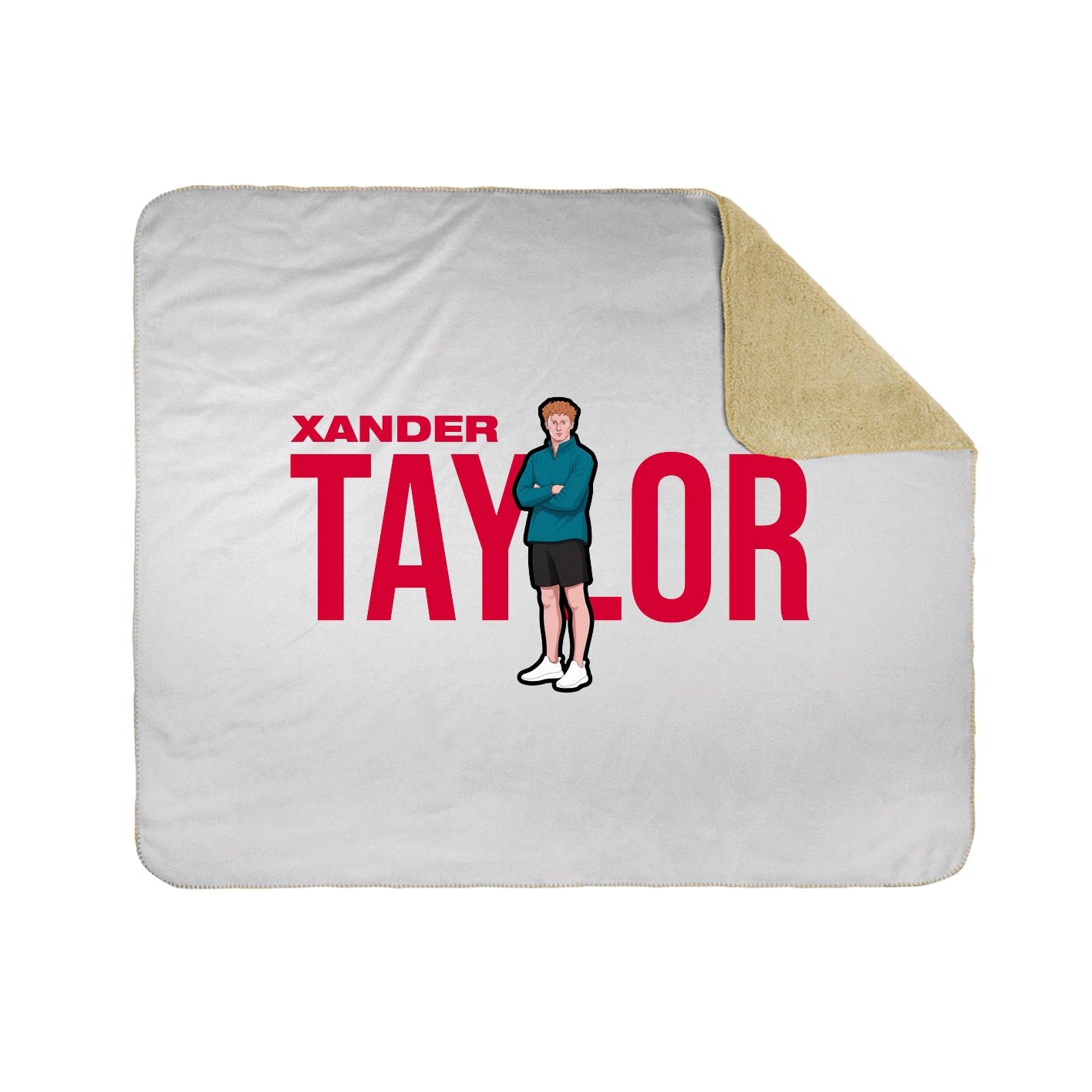 Throw Blanket — Player Name in White