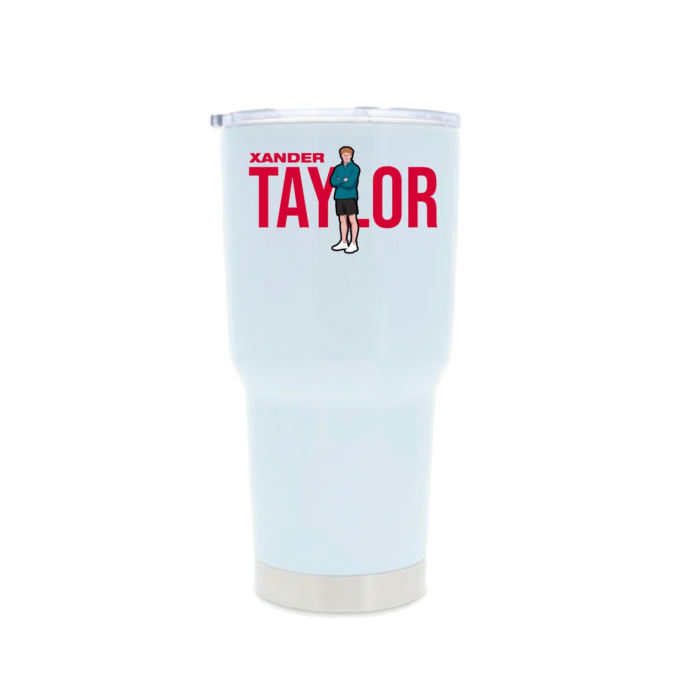 30oz Stainless Steel Tumbler — Player Name in White