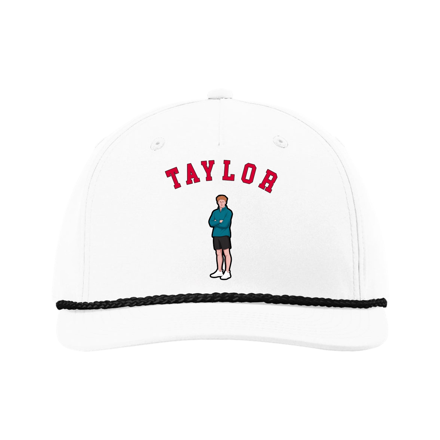 Five-Panel Classic Rope Cap — Shirsey Arch in White