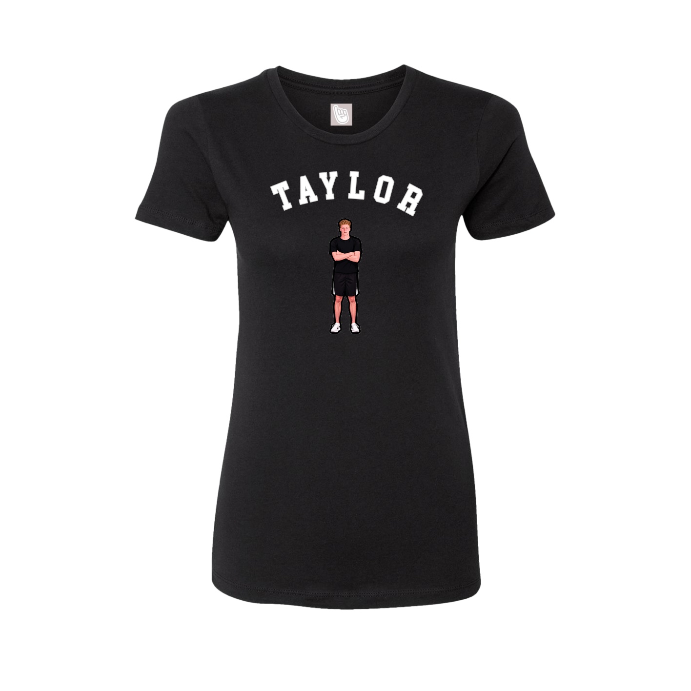 Fitted Women's Tee — Shirsey Arch in Black