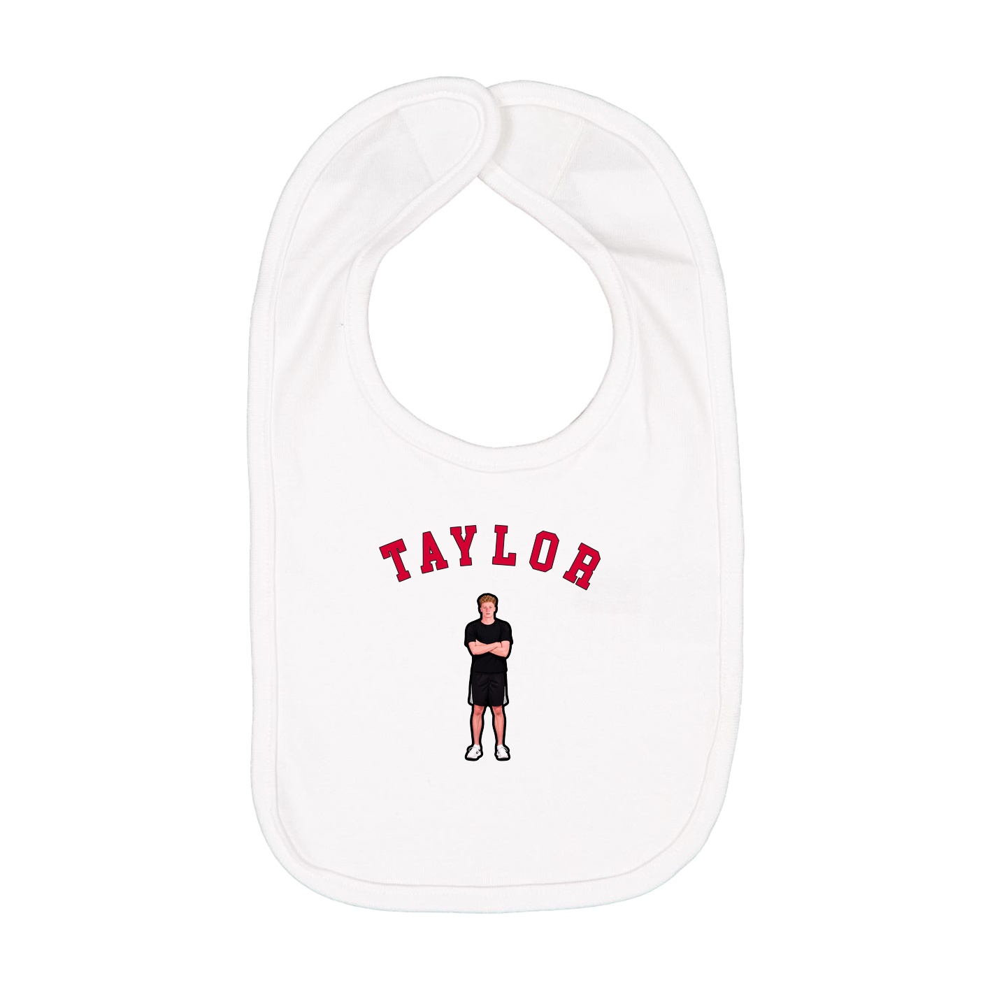Infant Bib — Shirsey Arch in White