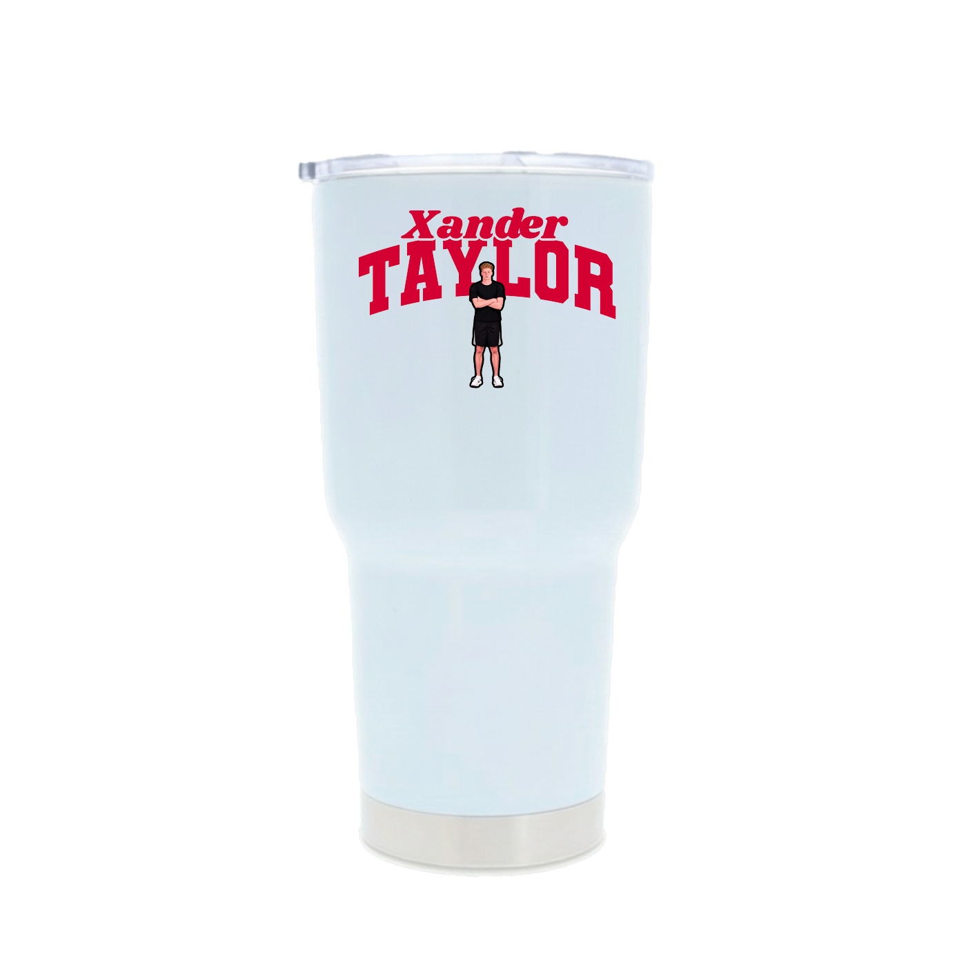 30oz Stainless Steel Tumbler — Signature Arch in White
