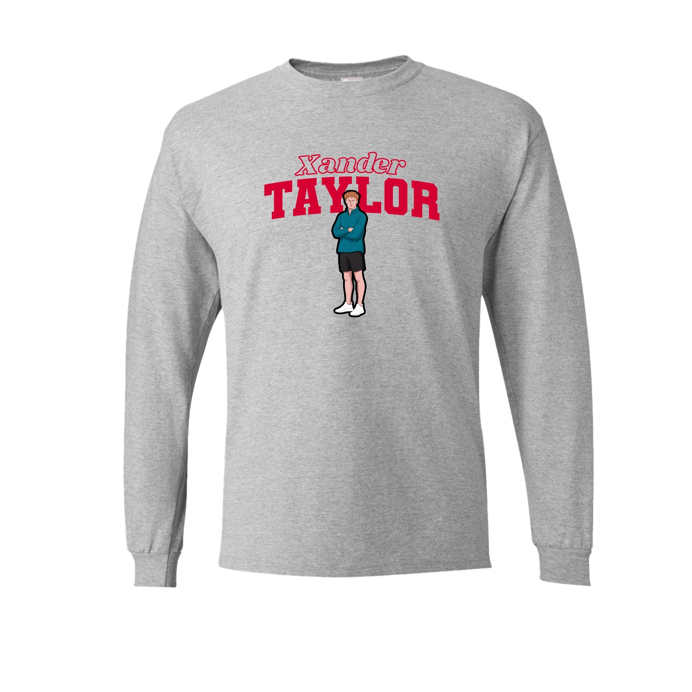 Long Sleeve Tee — Name Arch in Grey