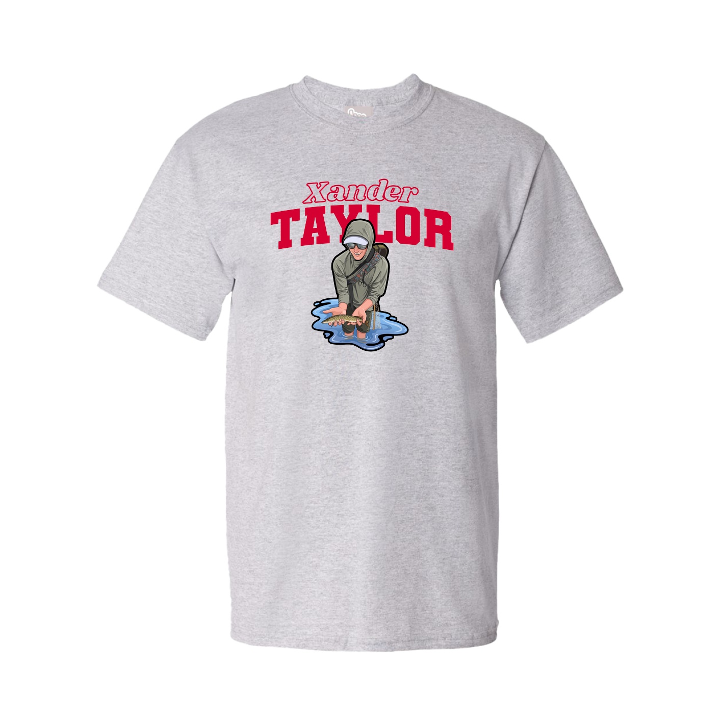 Youth Tee — Name Arch in Grey