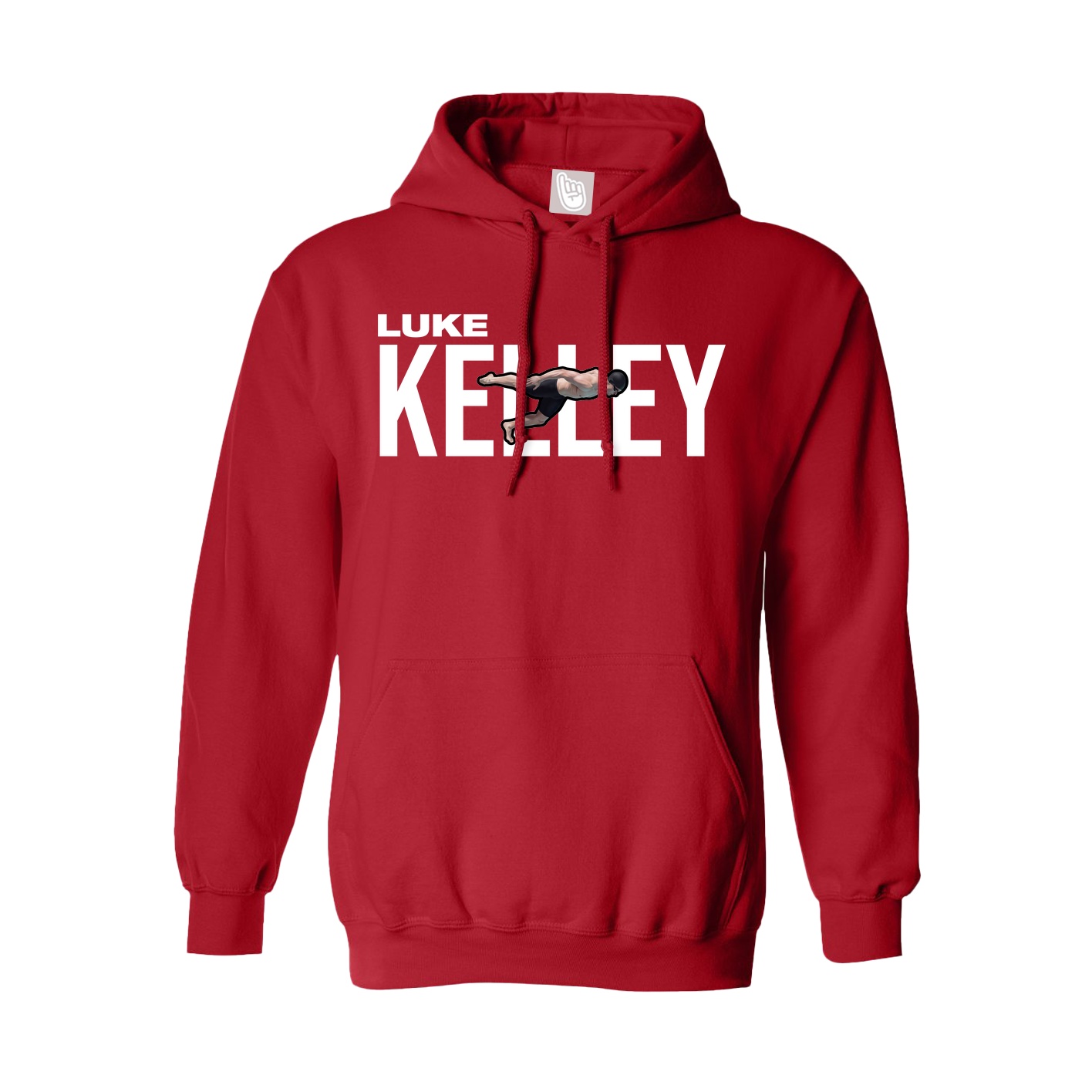Youth Hoodie — Player Name in Red