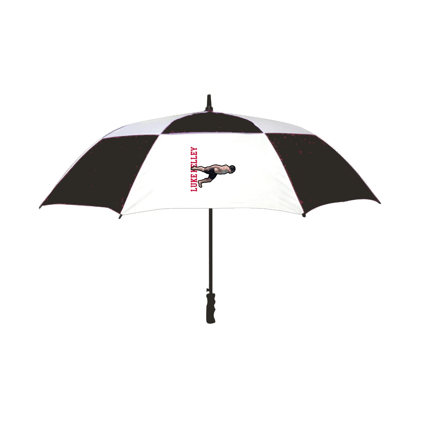 Golf Umbrella — Name Vertical in Black