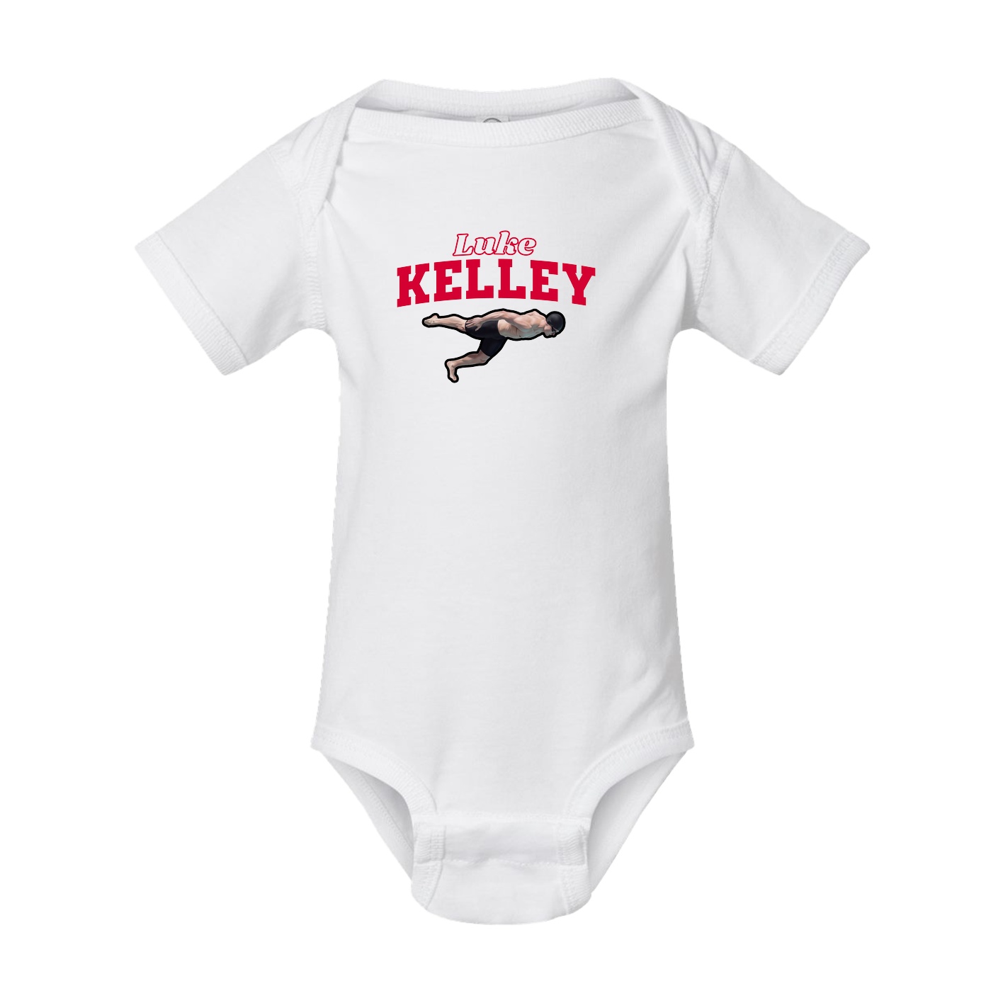Baby Onesie — Name Arch in White