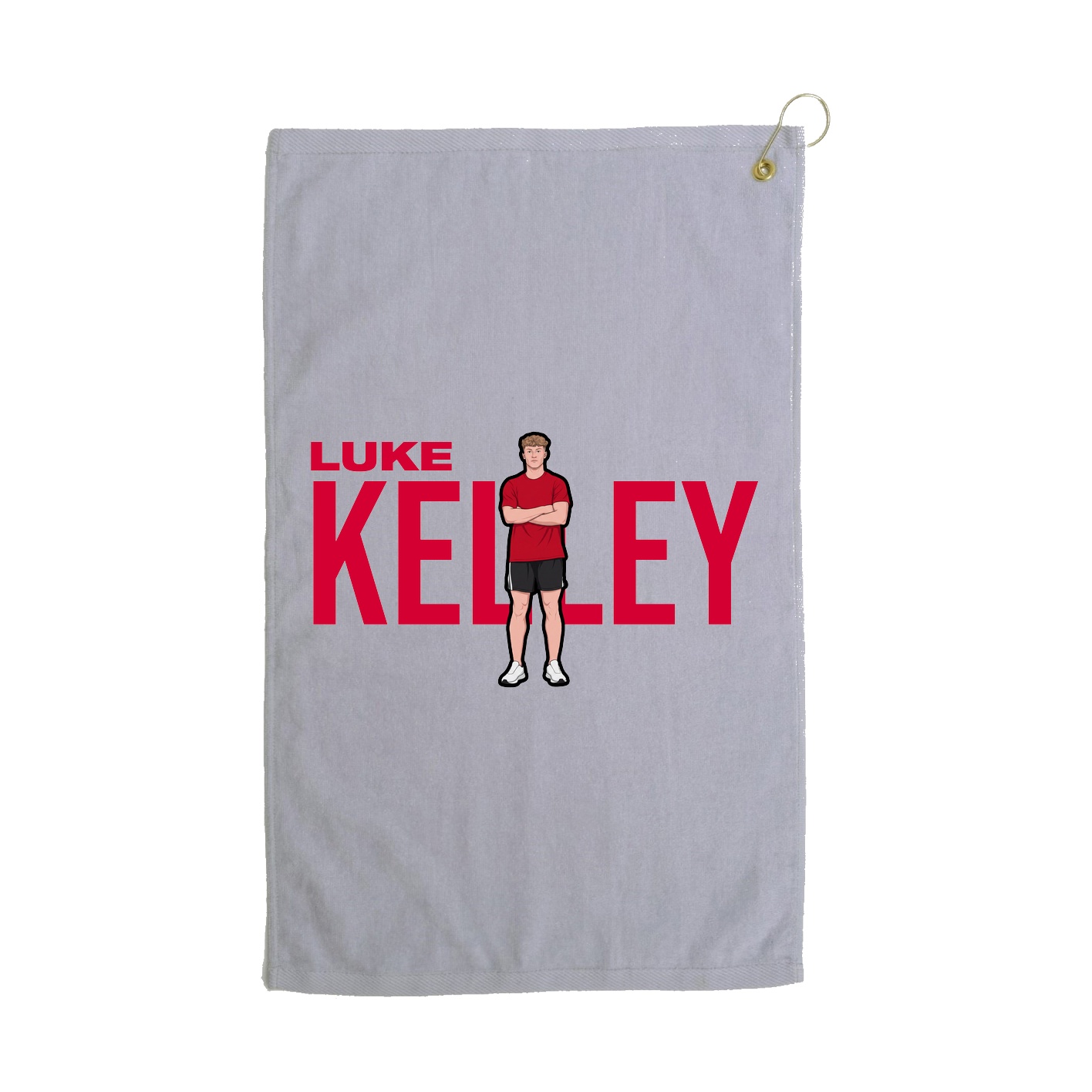 Golf Towel — Player Name in Grey