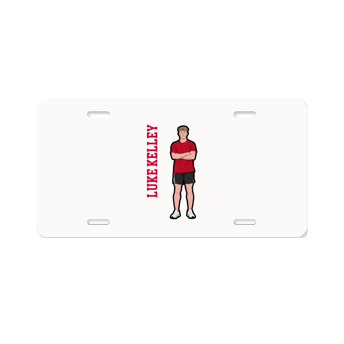 License Plate — Name Vertical in Classic