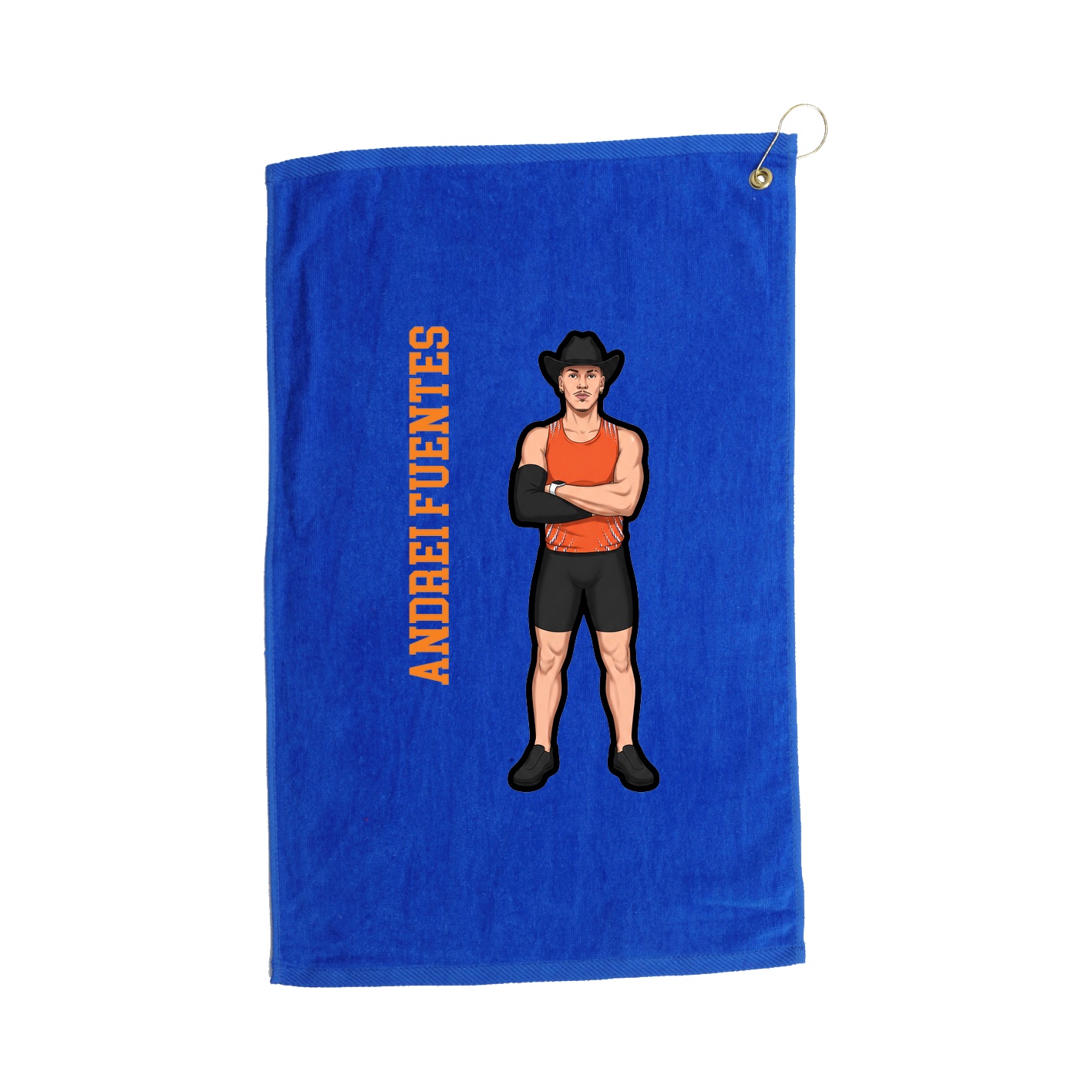 Golf Towel — Name Vertical in Royal