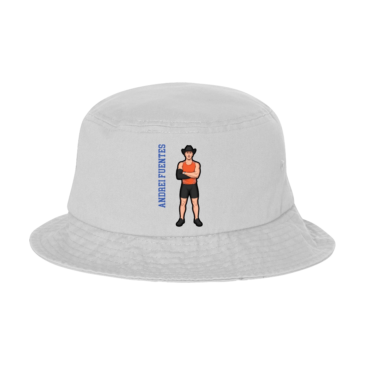 Bucket Cap — Name Vertical in White