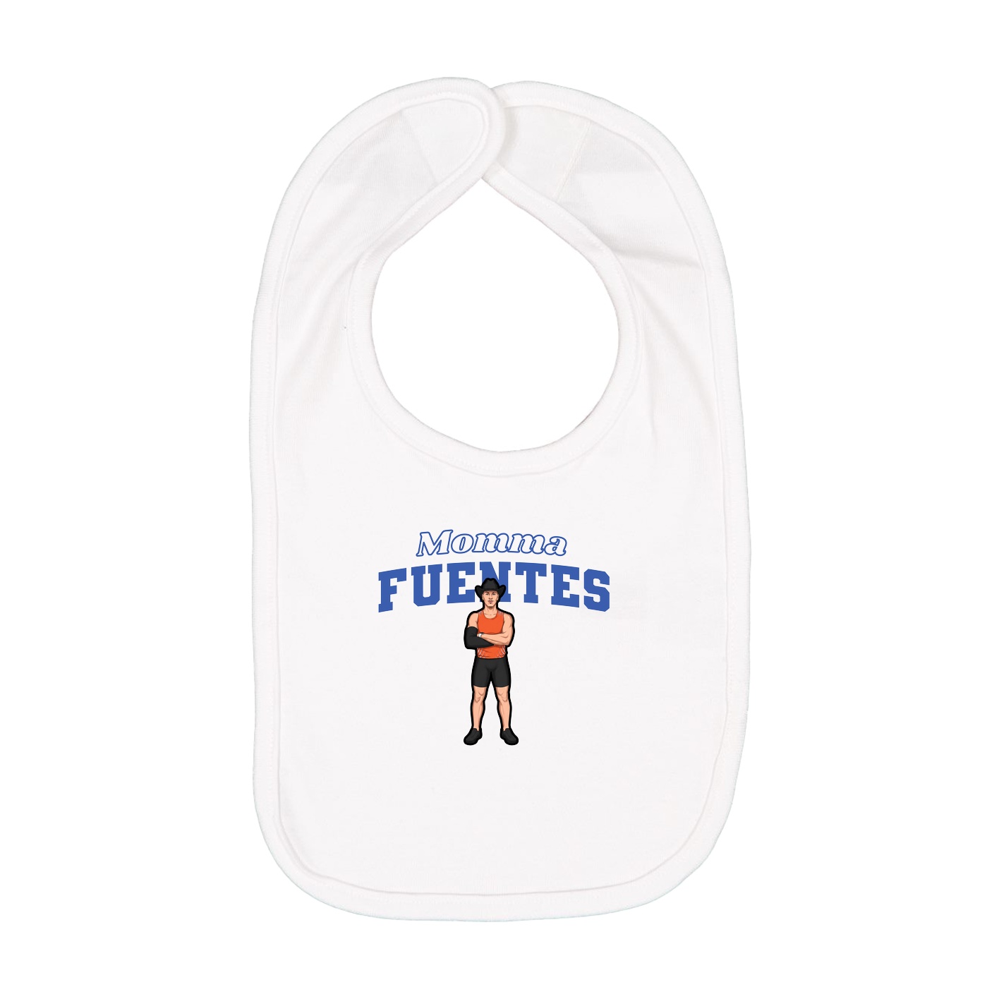 Infant Bib — Mothers Day Block in White