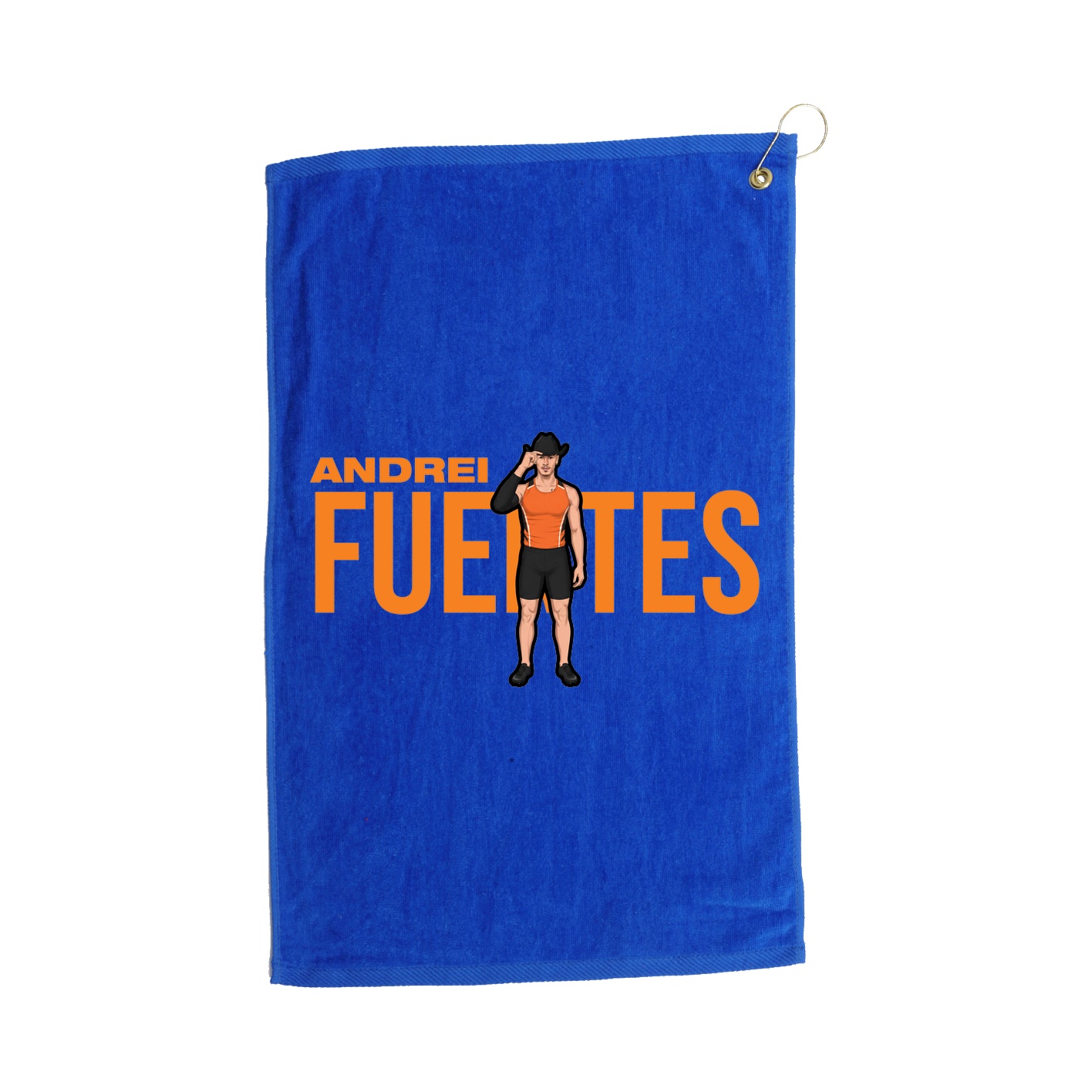 Golf Towel — Player Name in Royal