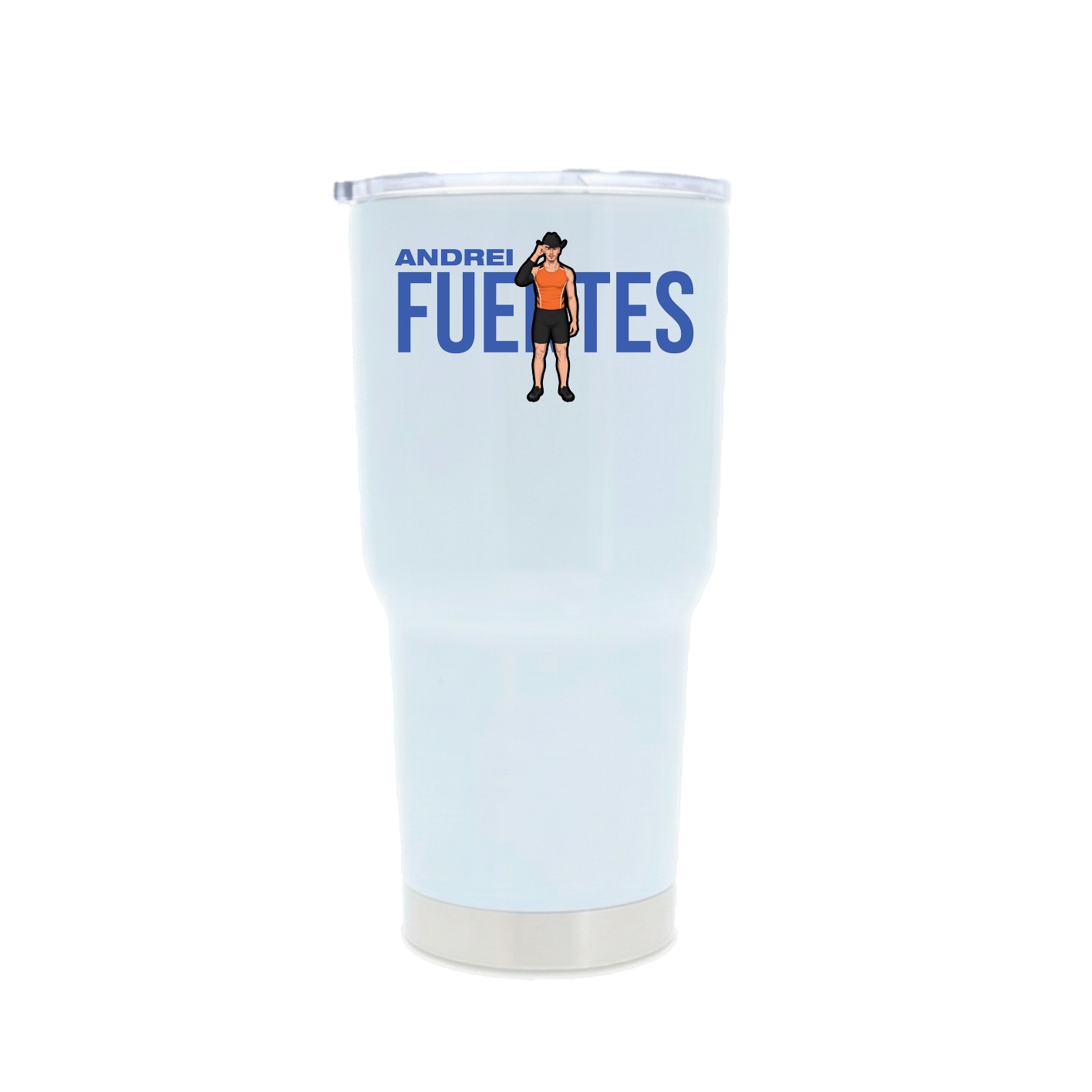 30oz Stainless Steel Tumbler — Player Name in White