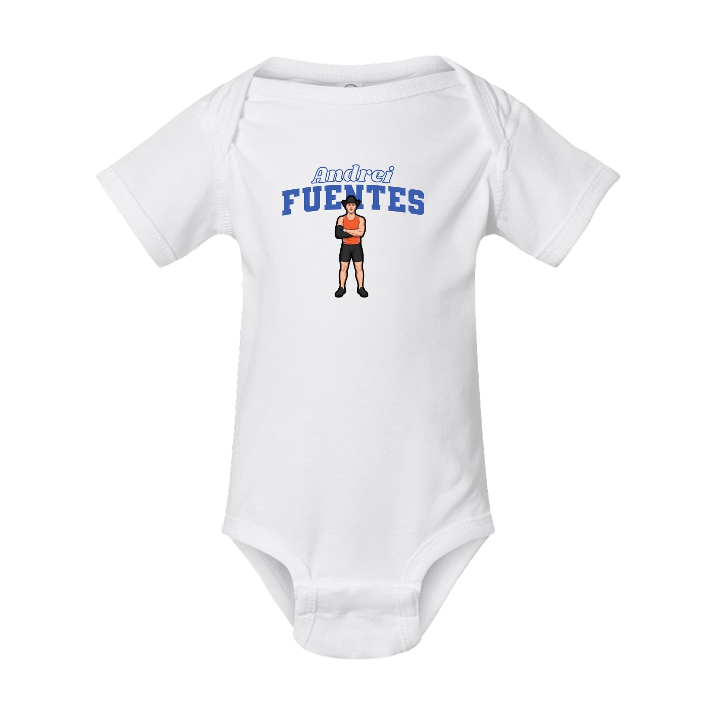 Baby Onesie — Name Arch in White