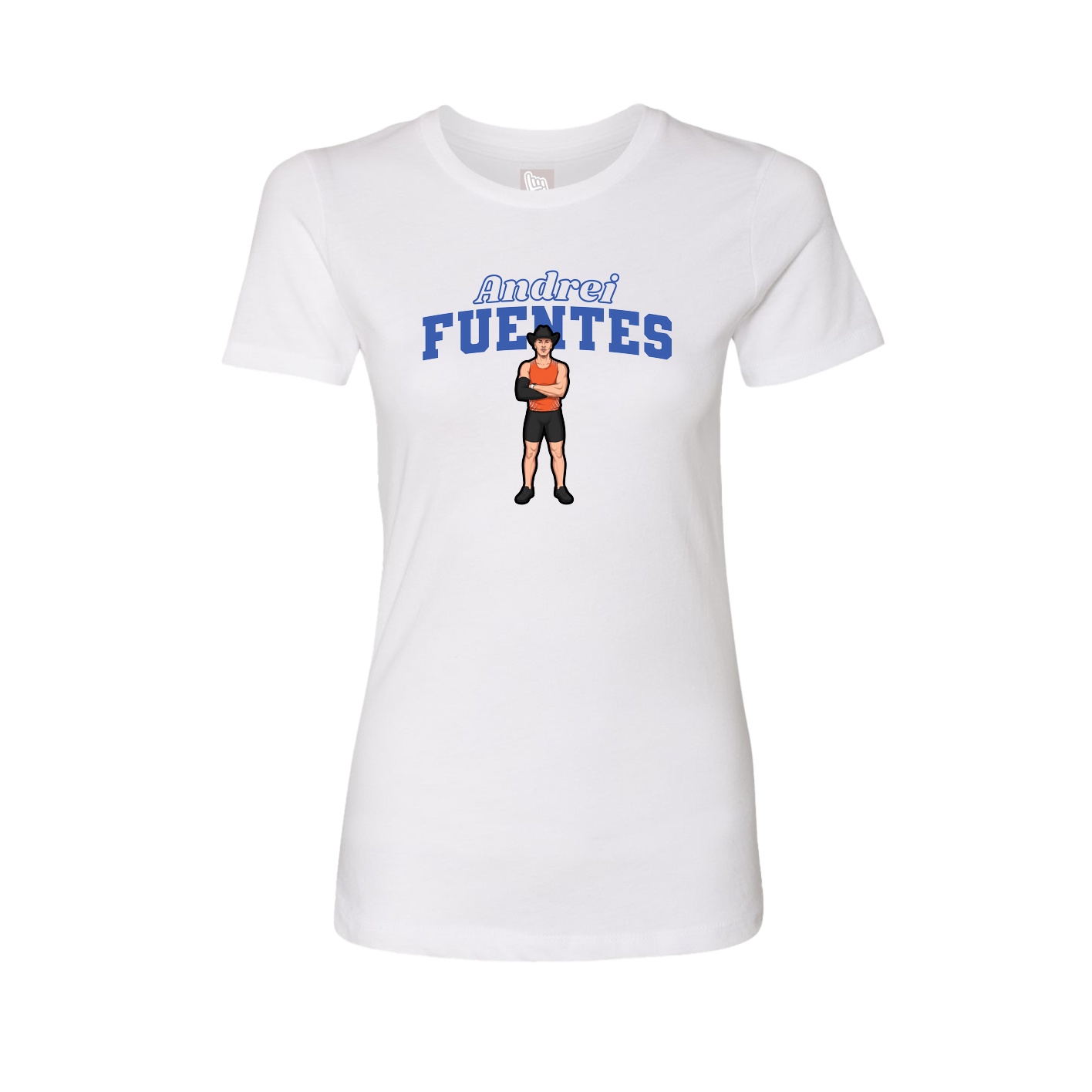 Womens Tee — Name Arch in White