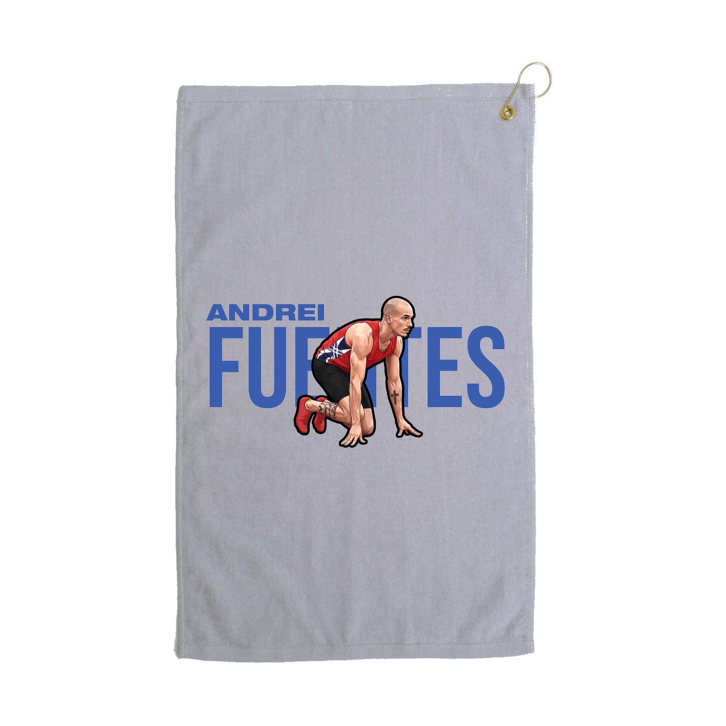 Golf Towel — Player Name in Grey