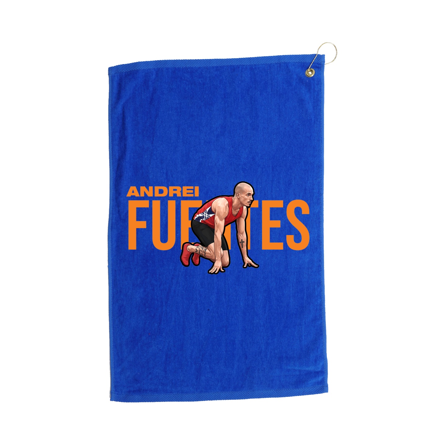 Golf Towel — Player Name in Royal