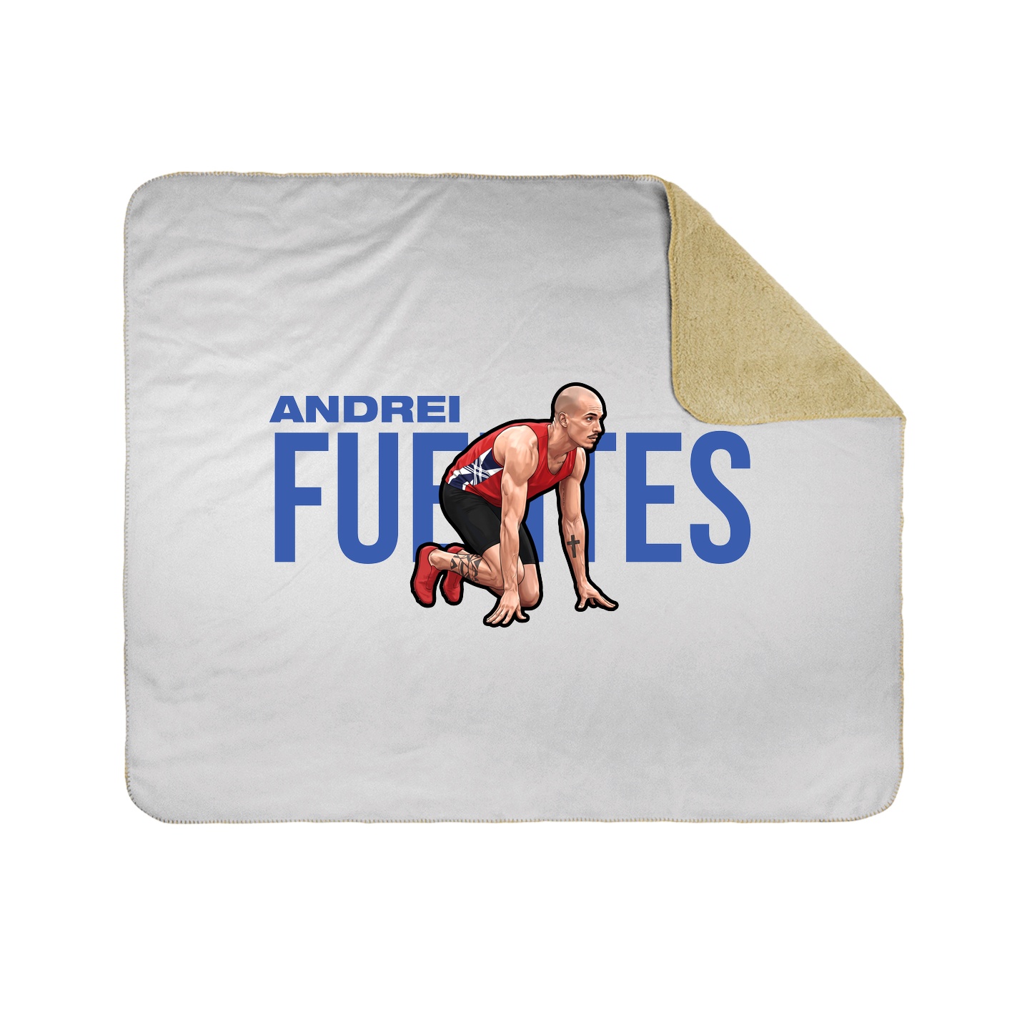 Throw Blanket — Player Name in White
