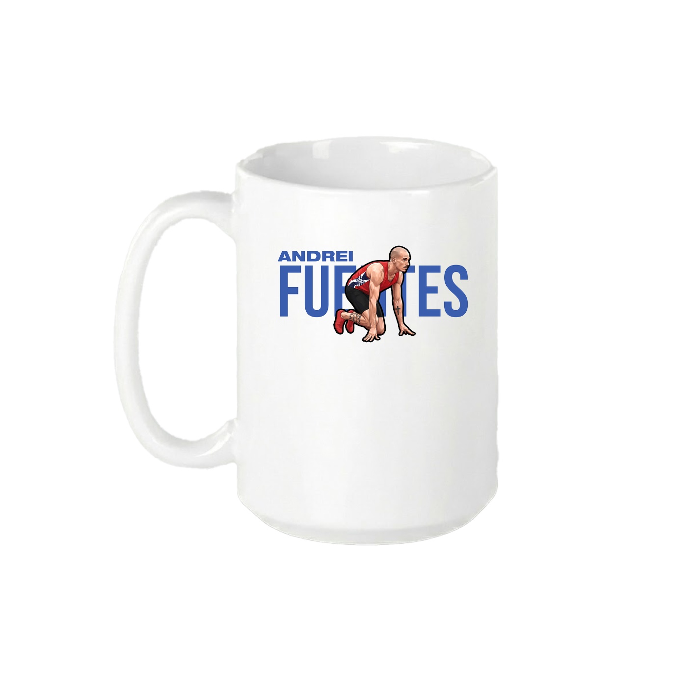15oz Coffee Mug — Player Name in White