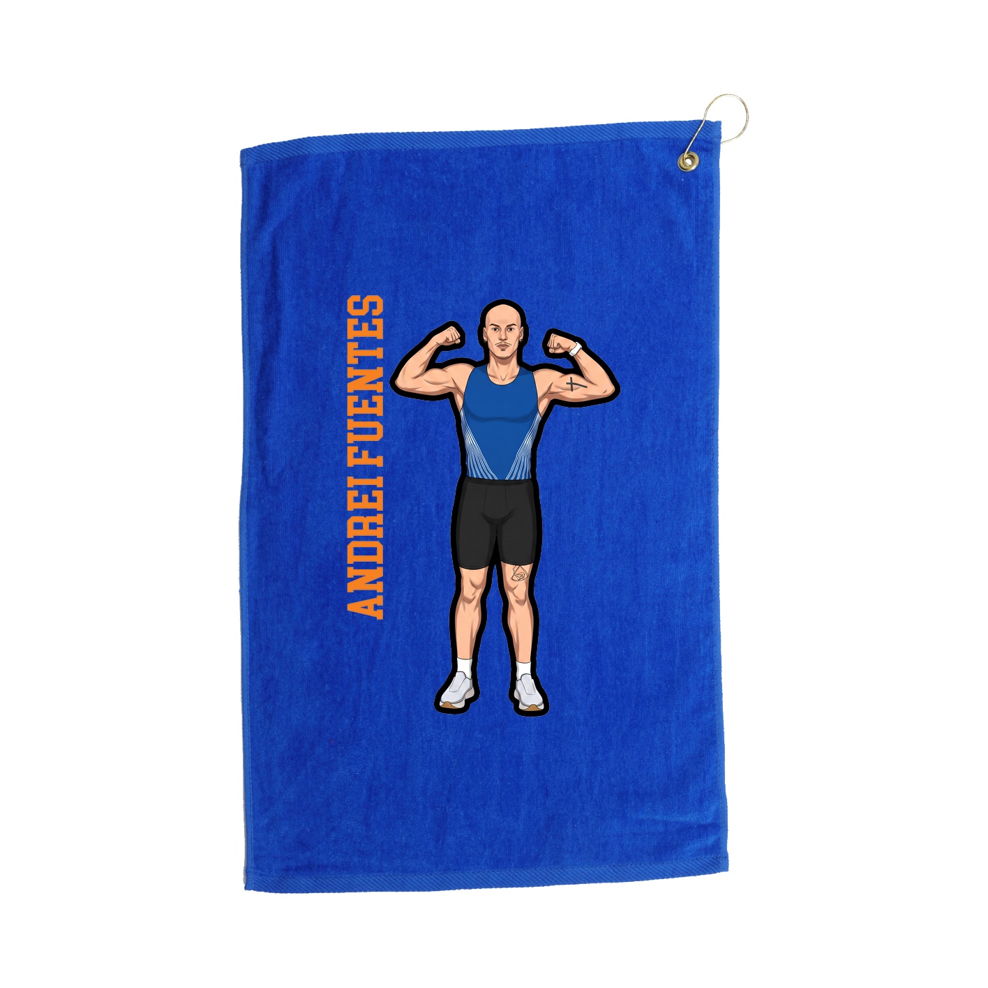 Golf Towel — Name Vertical in Royal