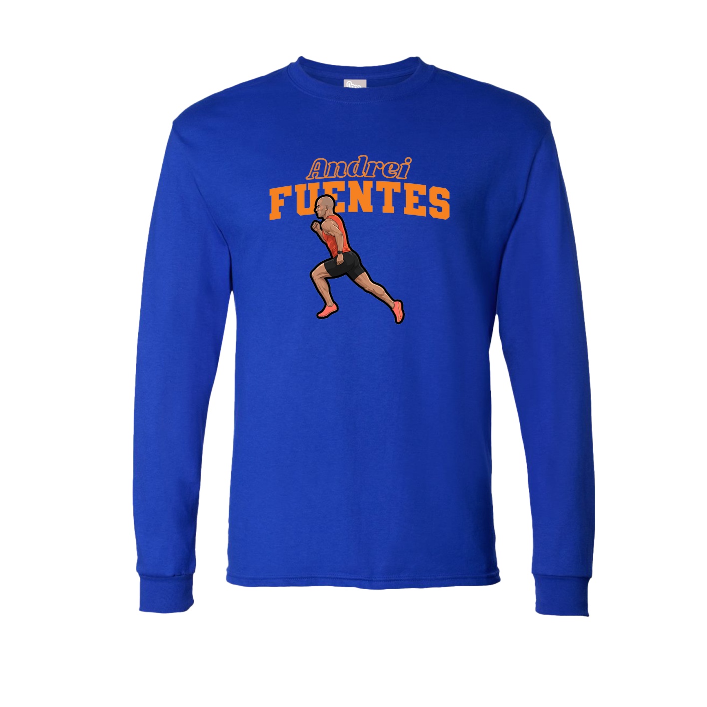 Long Sleeve Tee — Name Arch in Royal