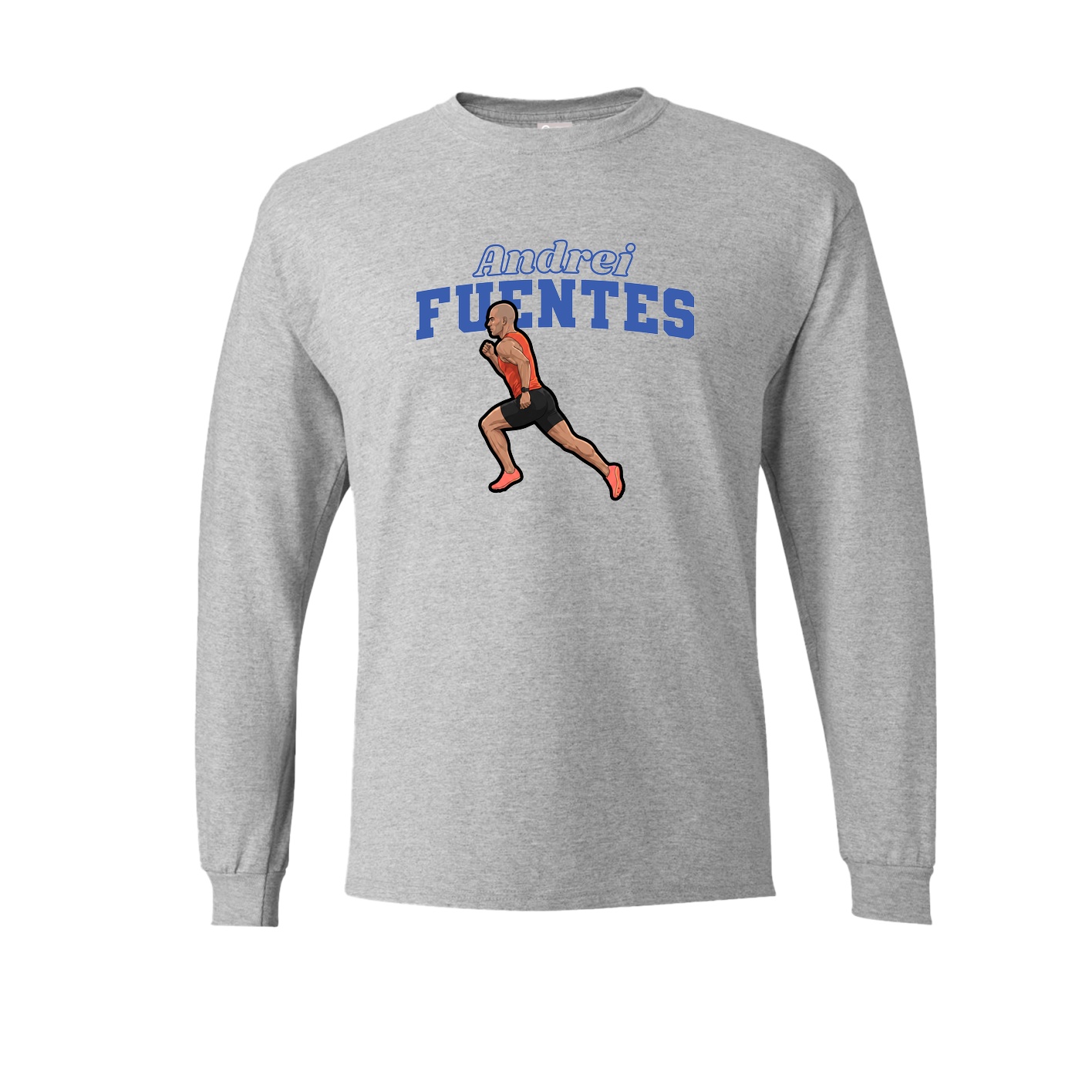 Long Sleeve Tee — Name Arch in Grey
