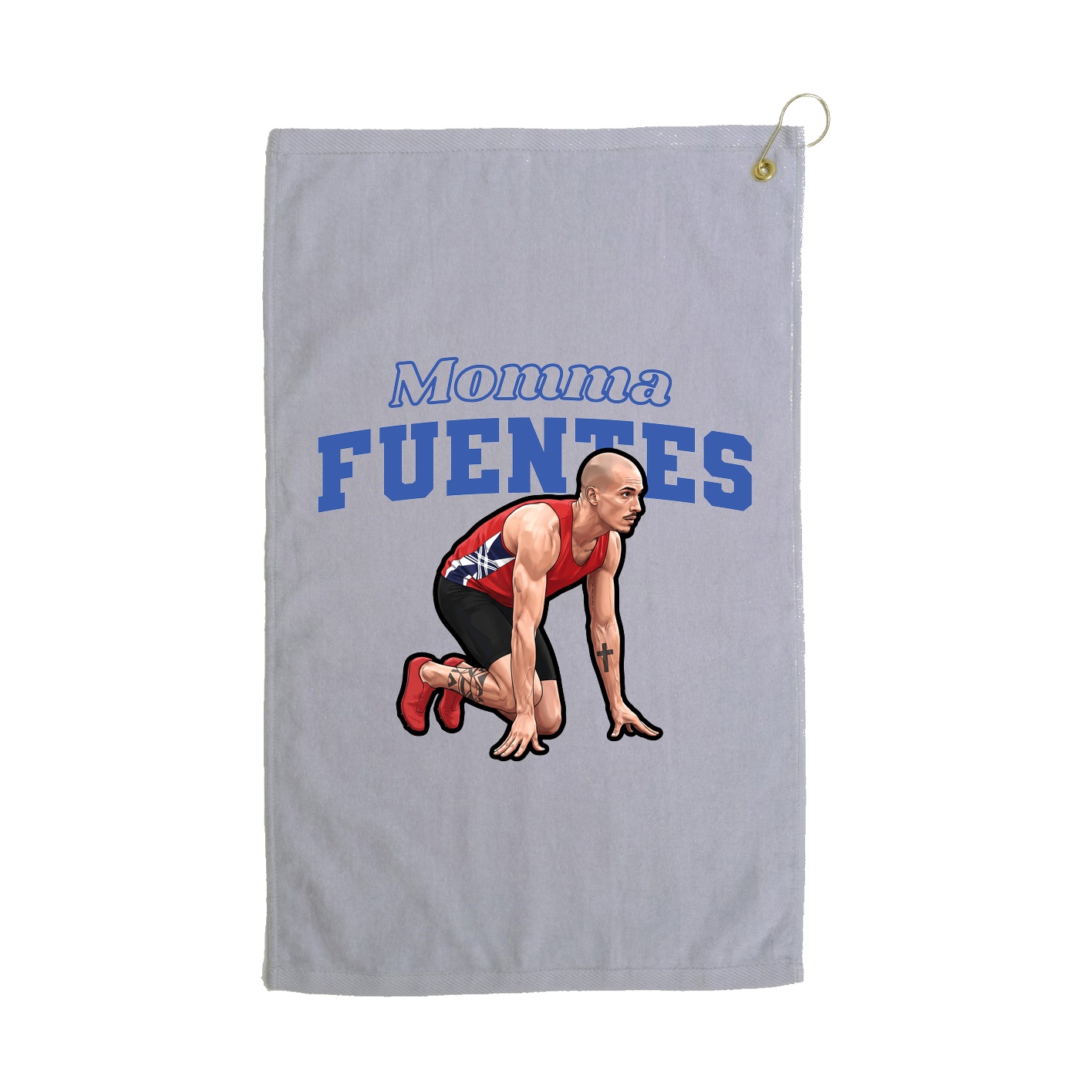 Golf Towel — Mothers Day Block in Grey