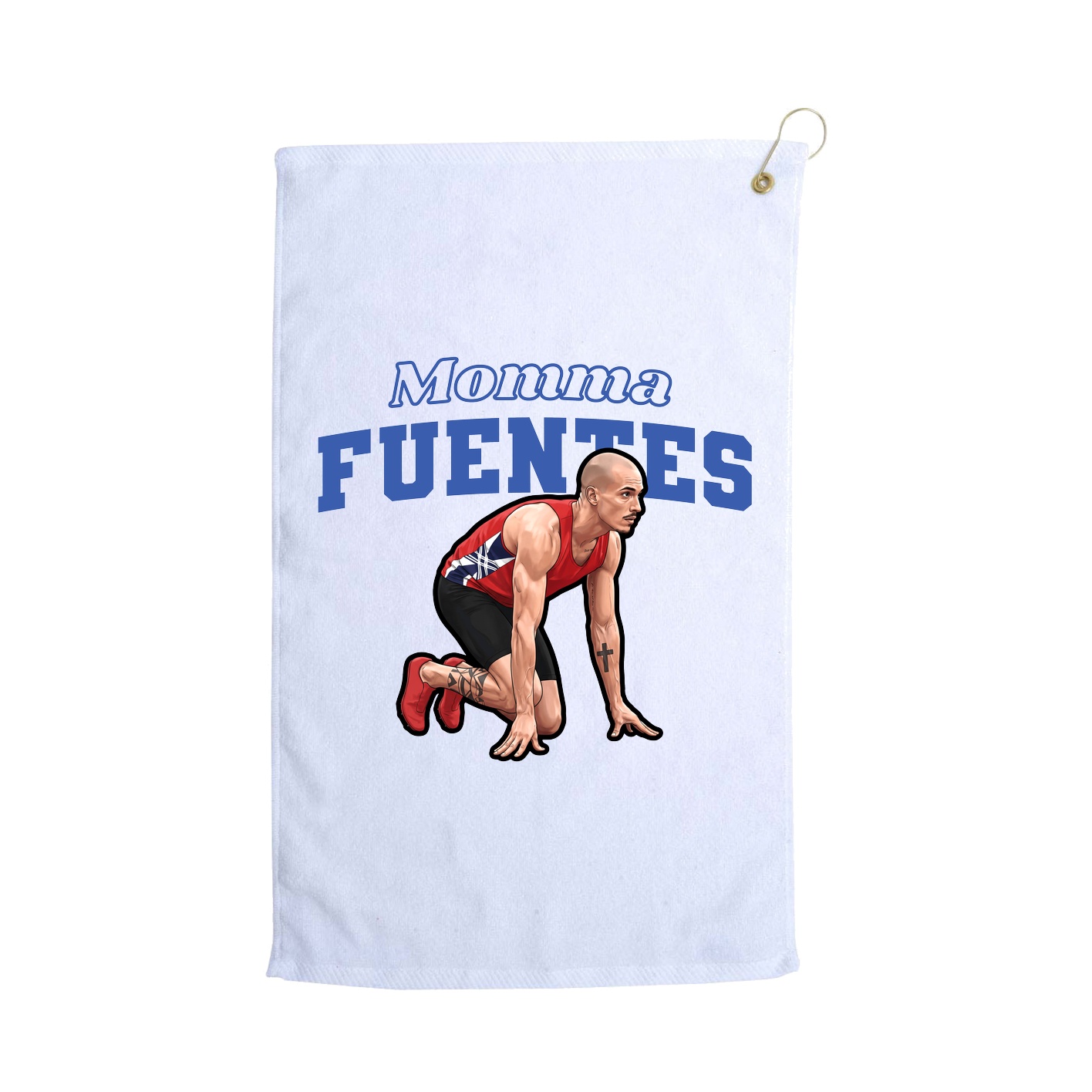 Golf Towel — Mothers Day Block in White