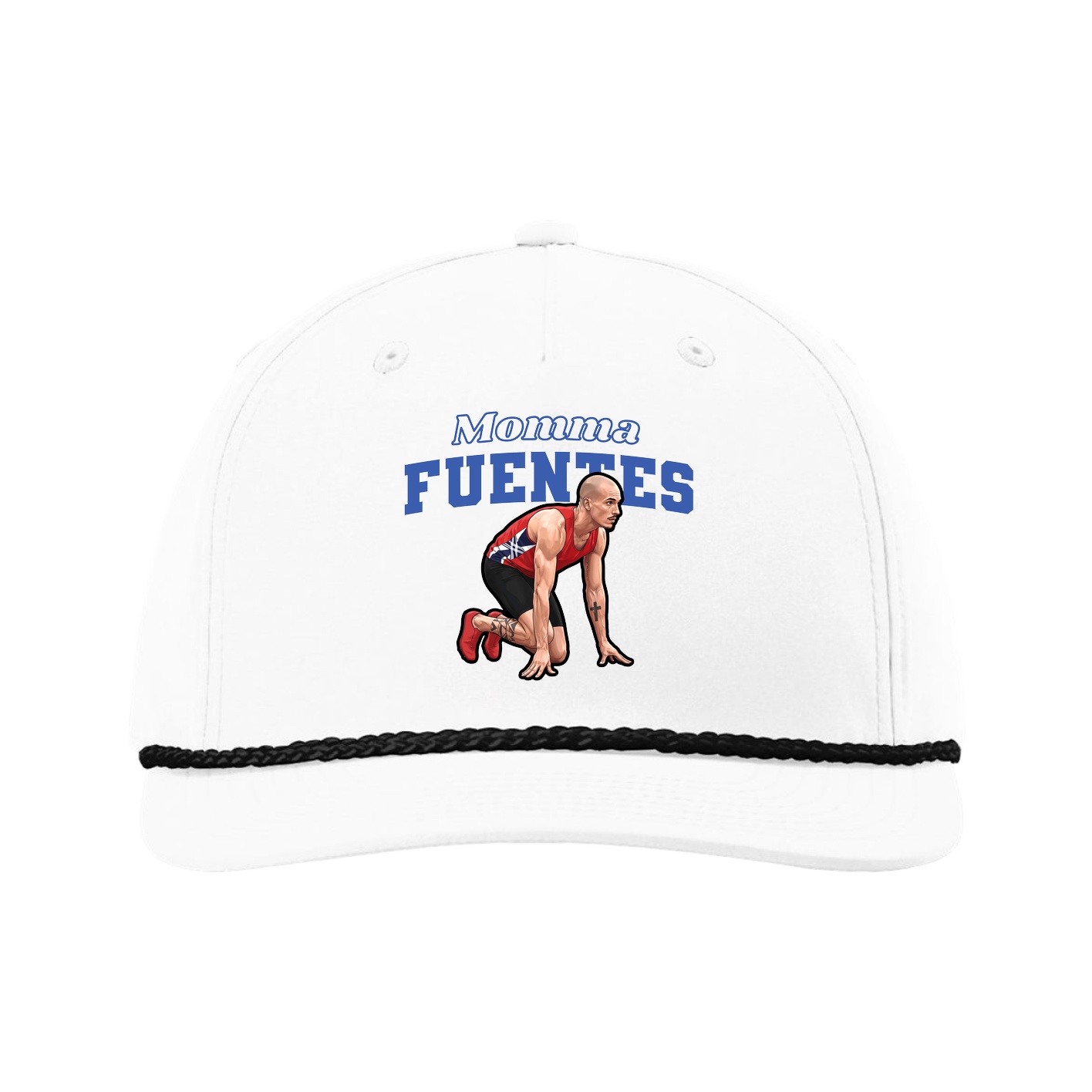 Five-Panel Classic Rope Cap — Mothers Day Block in White