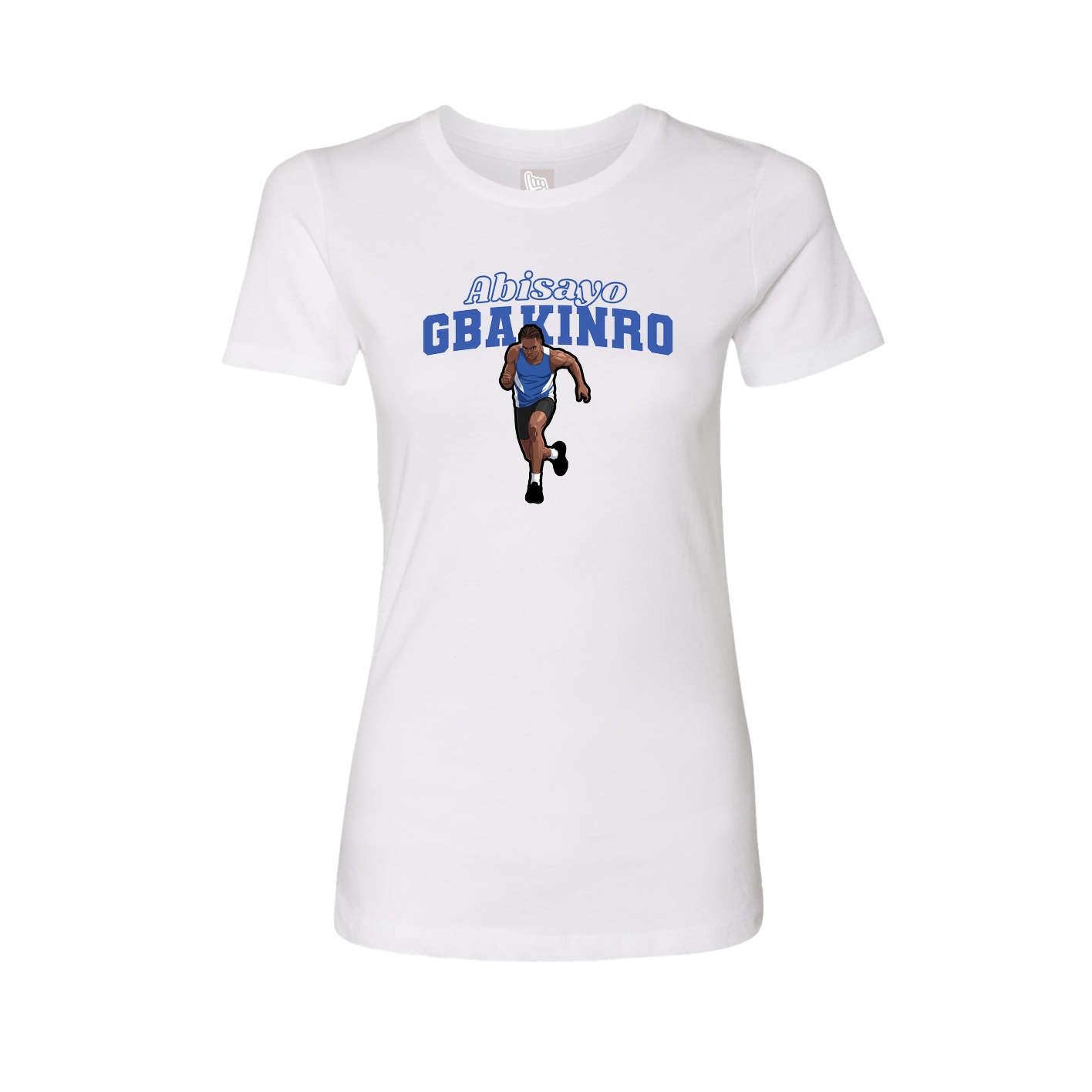 Womens Tee — Name Arch in White