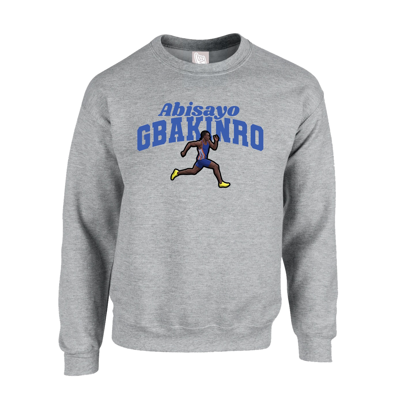Fleece Crew — Signature Arch in Grey
