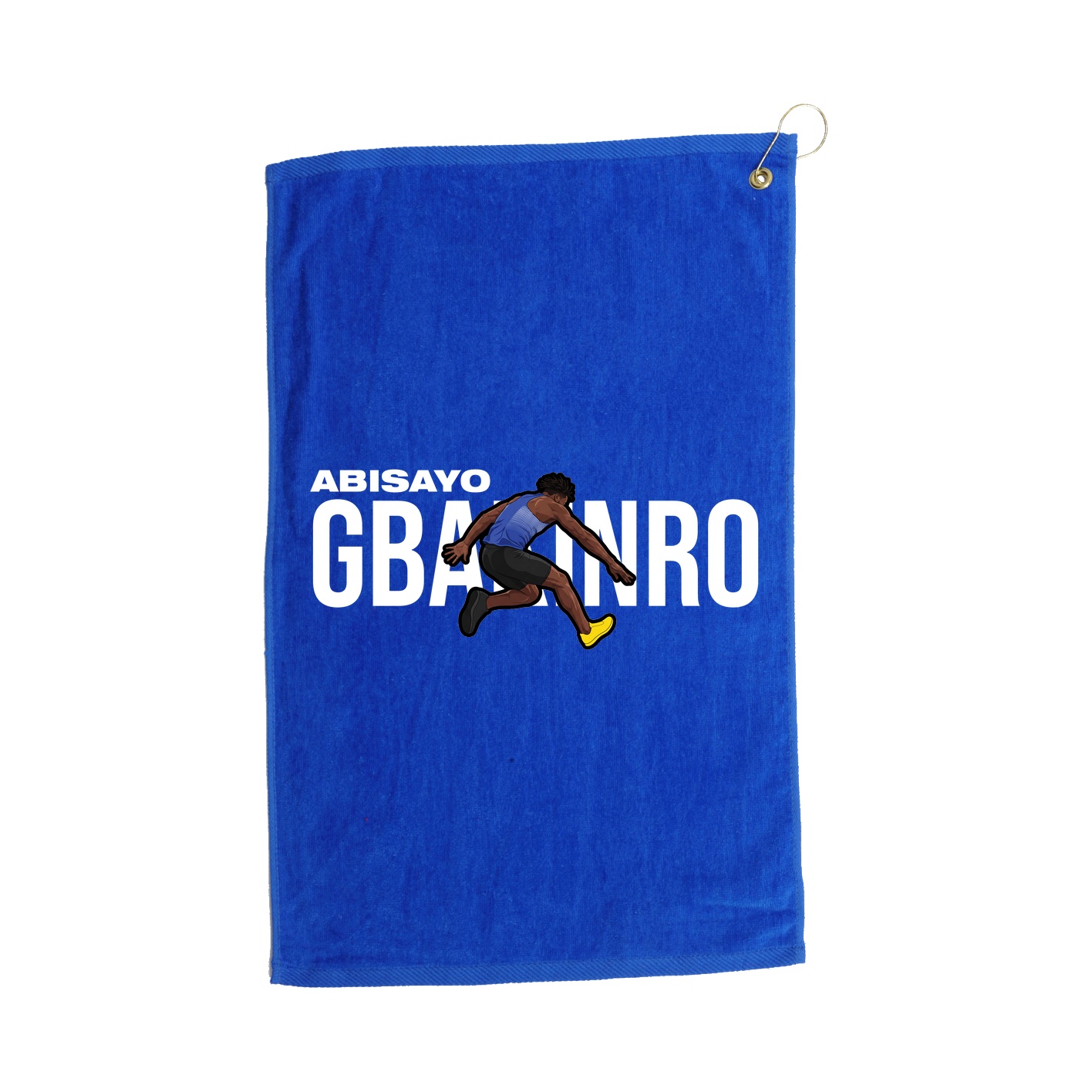 Golf Towel — Player Name in Royal