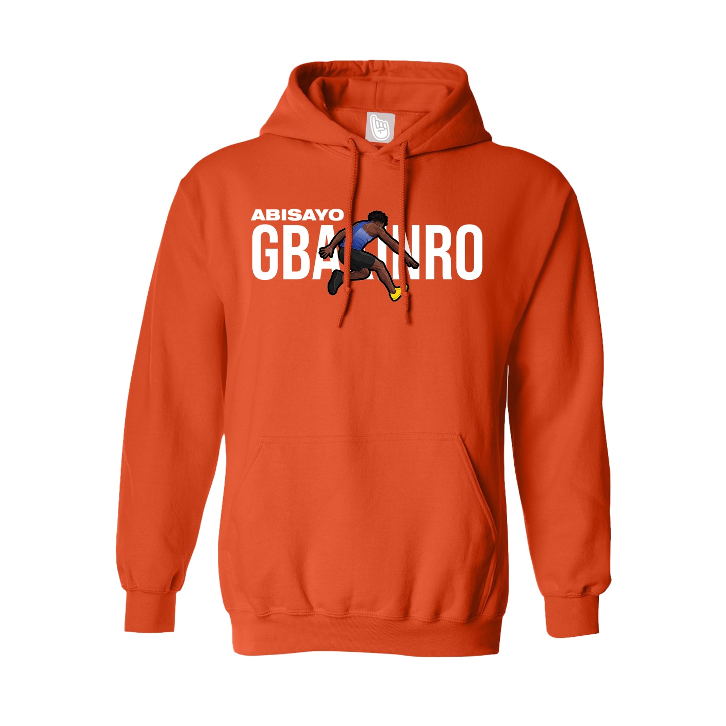 Youth Hoodie — Player Name in Orange