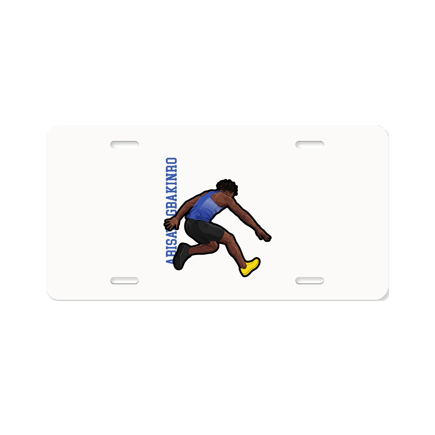 License Plate — Name Vertical in Classic