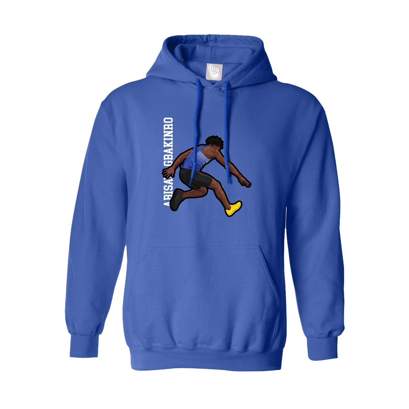 Youth Hoodie — Name Vertical in Royal