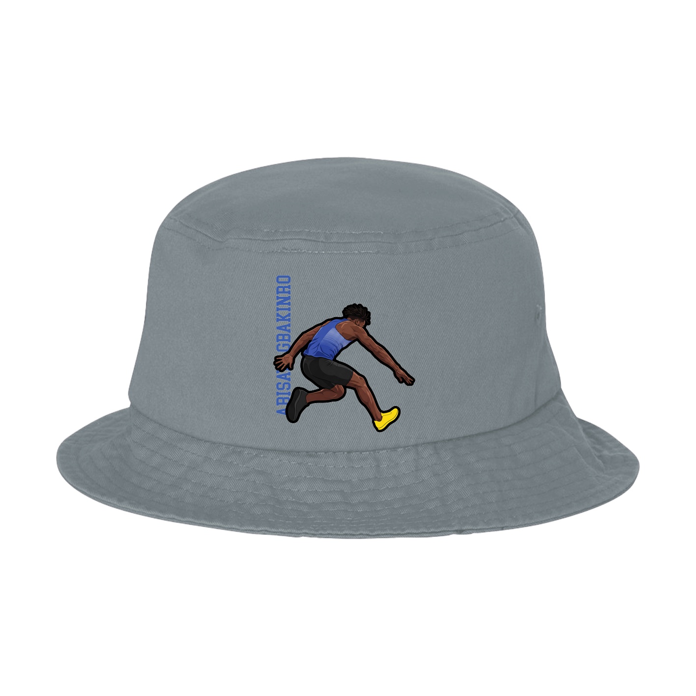 Bucket Cap — Name Vertical in Grey