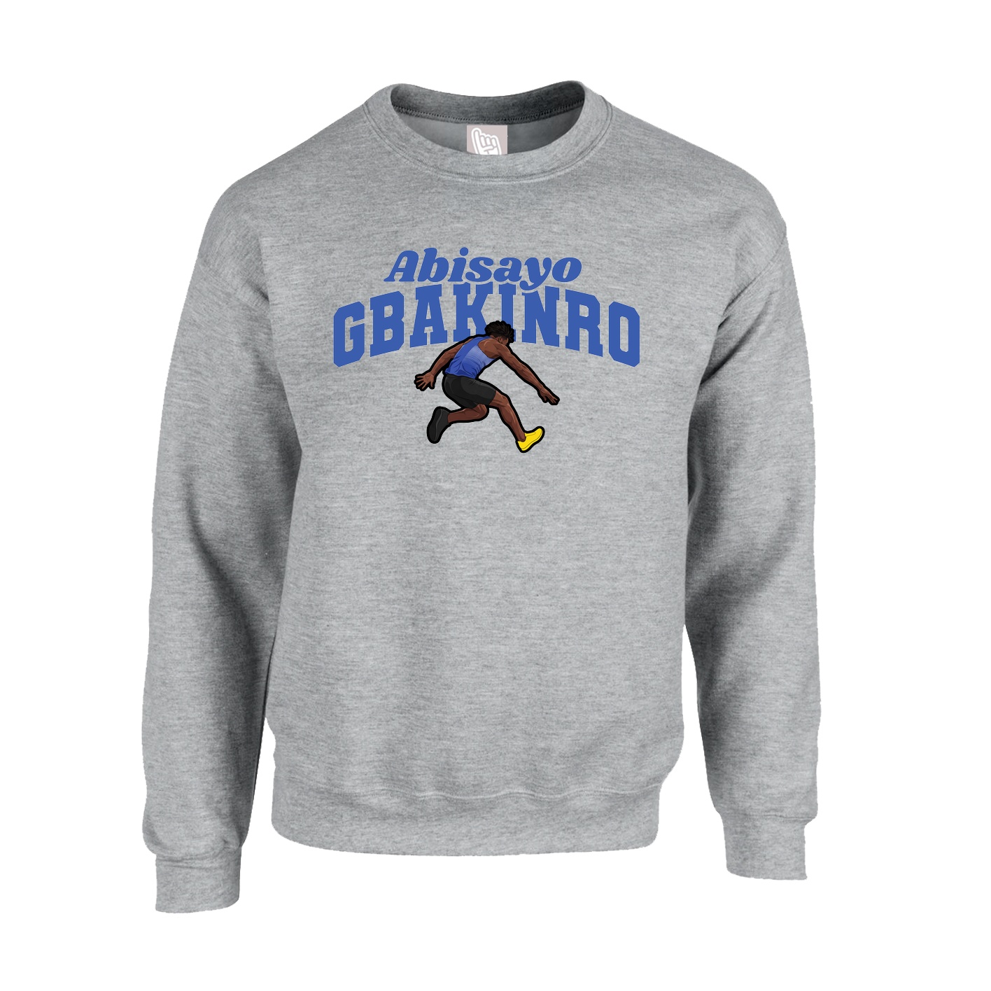 Fleece Crew — Signature Arch in Grey