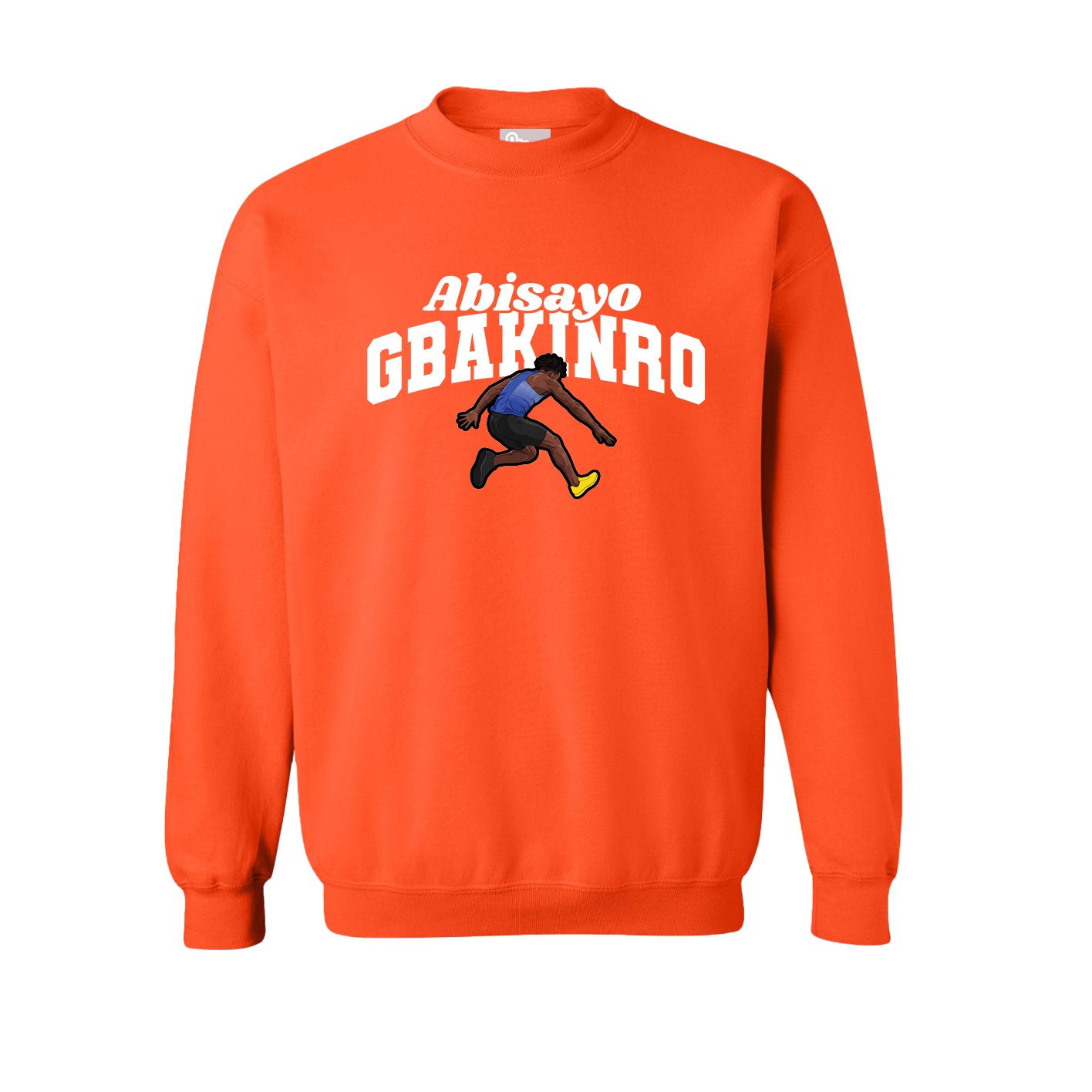Fleece Crew — Signature Arch in Orange