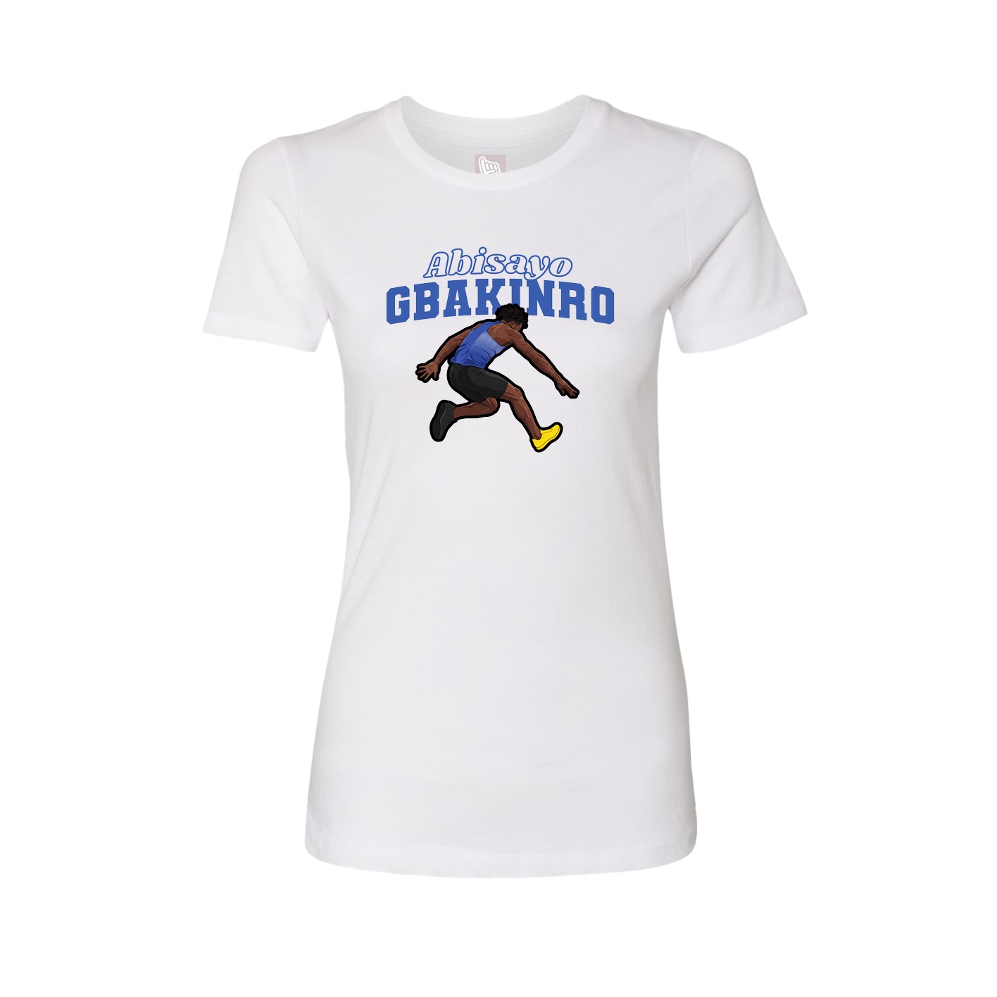 Womens Tee — Name Arch in White