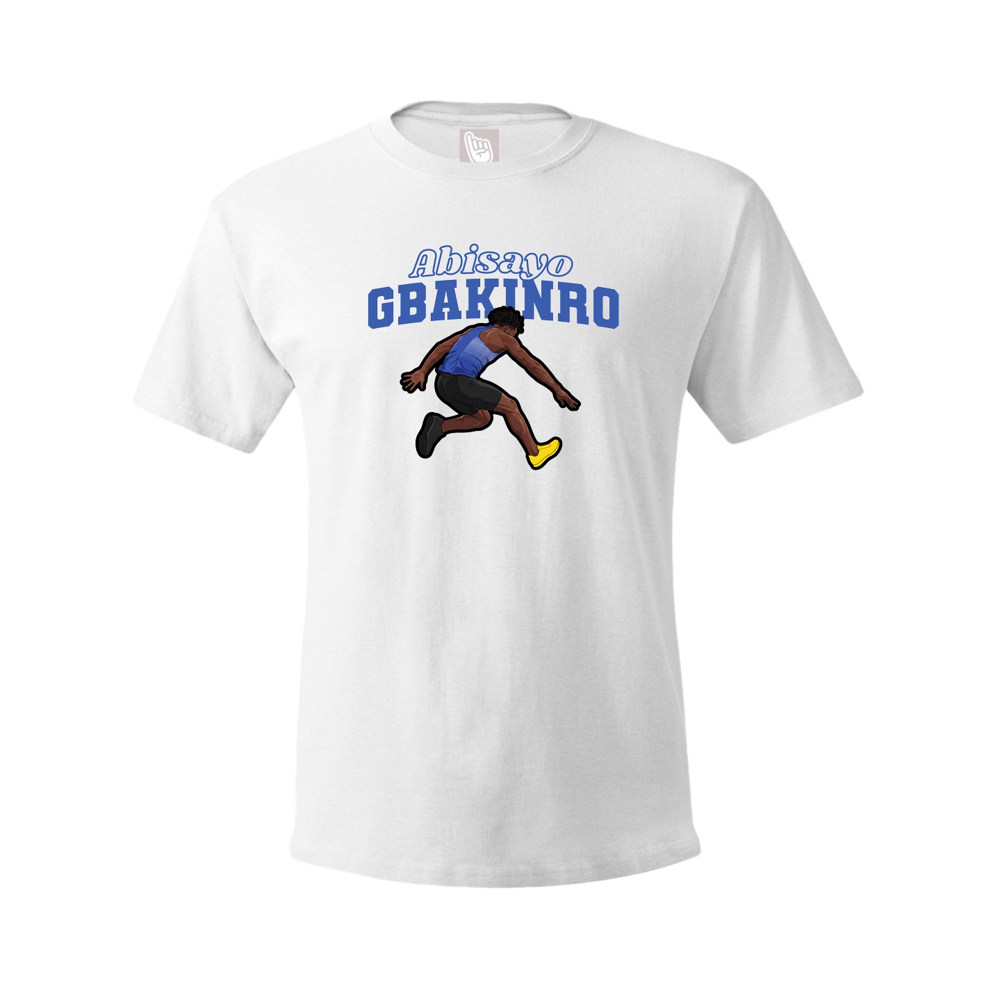 Youth Tee — Name Arch in White