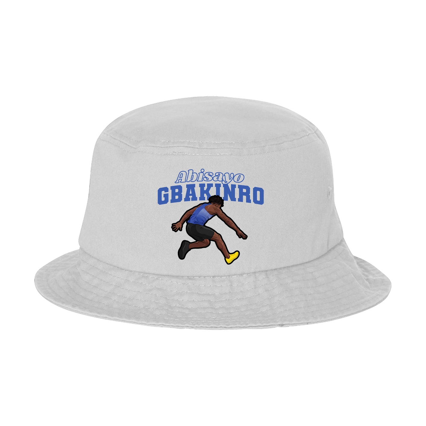 Bucket Cap — Name Arch in White